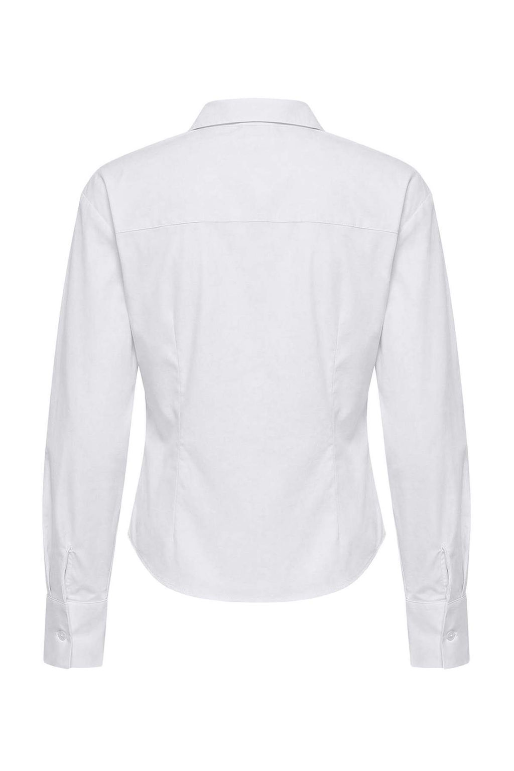 Trendyolmilla Wardrobe Essentials  Beyaz Cep Detayl? Vucuda Oturan Gomlek | TWOSS26GO00019  фото 7