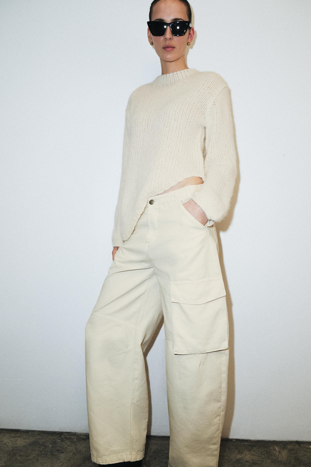 ASYMMETRIC HEM KNIT JUMPER - Zara фото 8