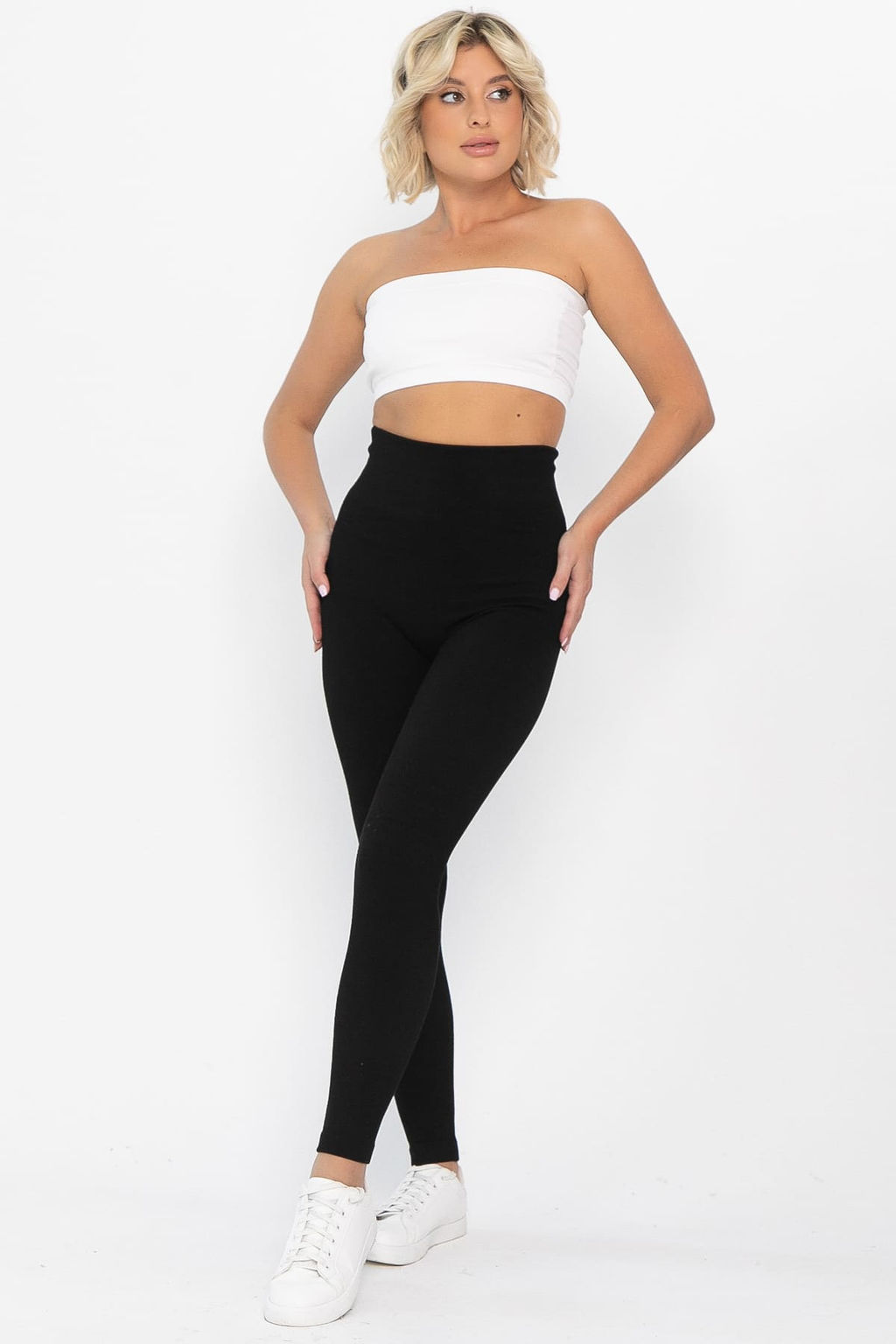 Лосины в рубчик утепленные нью (черные) Б14807-7М