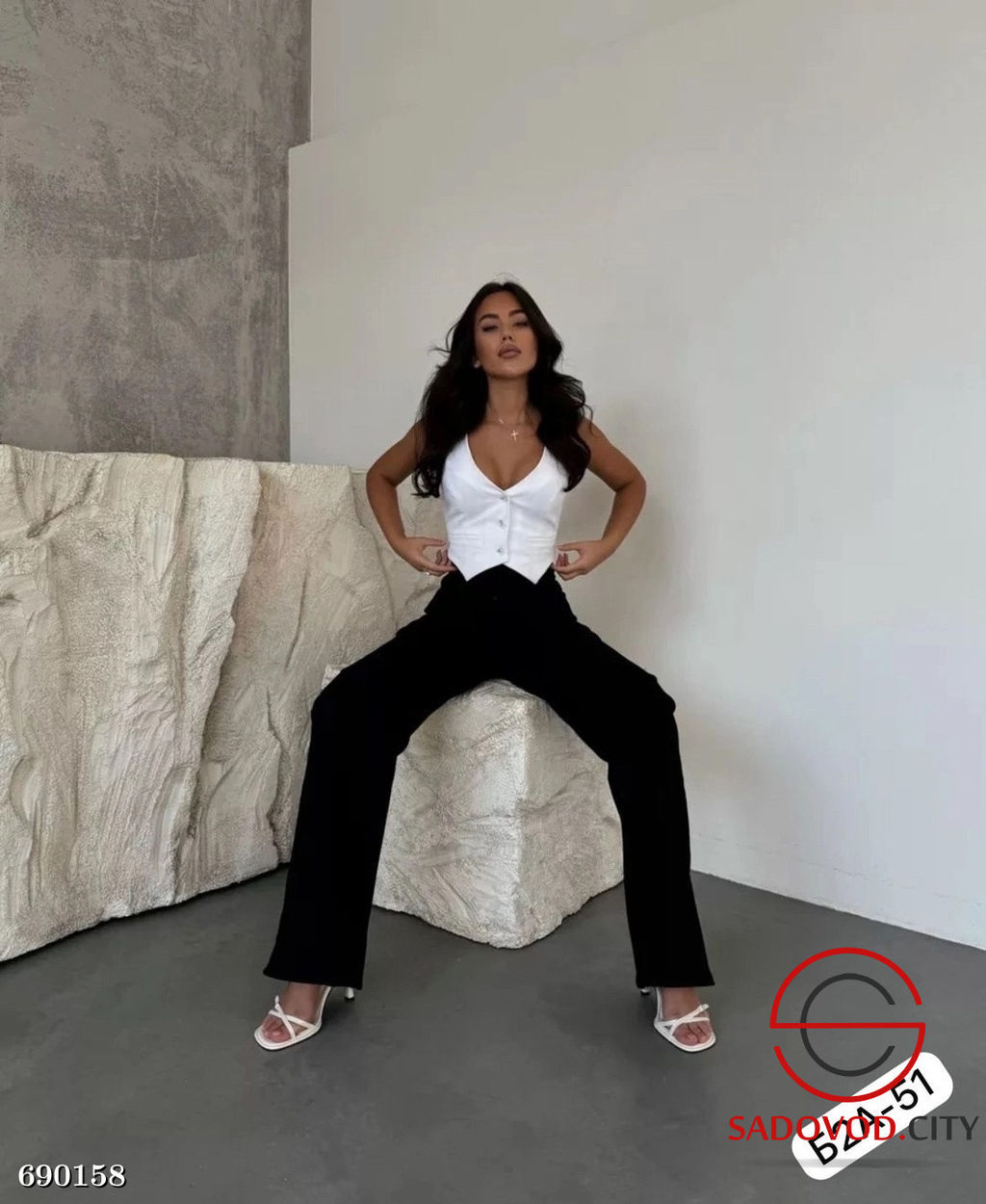 Джинсы турбы широкие женские - Bruno фото 5