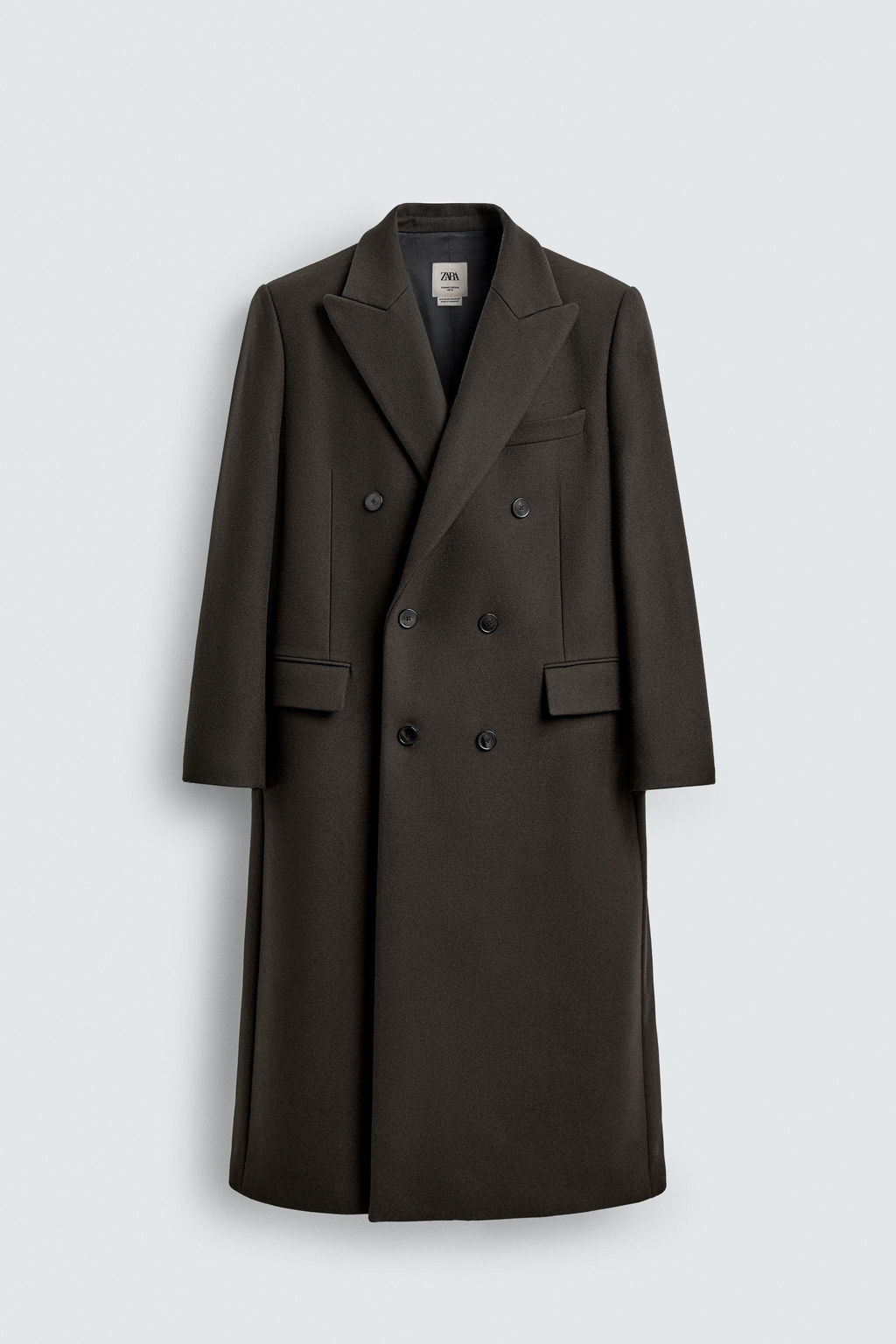 LIMITED EDITION MANTECO® WOOL BLEND DOUBLE-BREASTED COAT - Zara фото 8