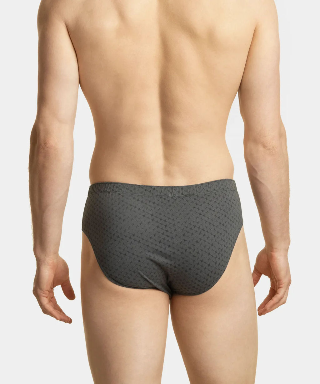 ATLANTIC 3MP-101/03 Трусы классика Check - набор 3 шт. графитовый + светлый хаки + черный  фото 3