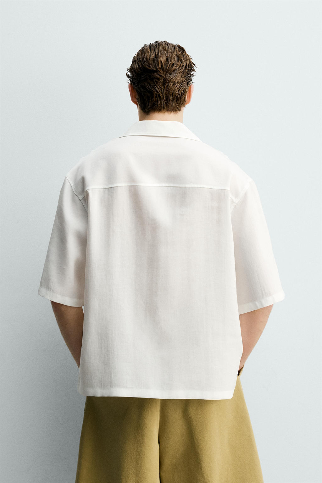 CAMISA FLUIDA RELAXED FIT / Blanco roto - Zara фото 3