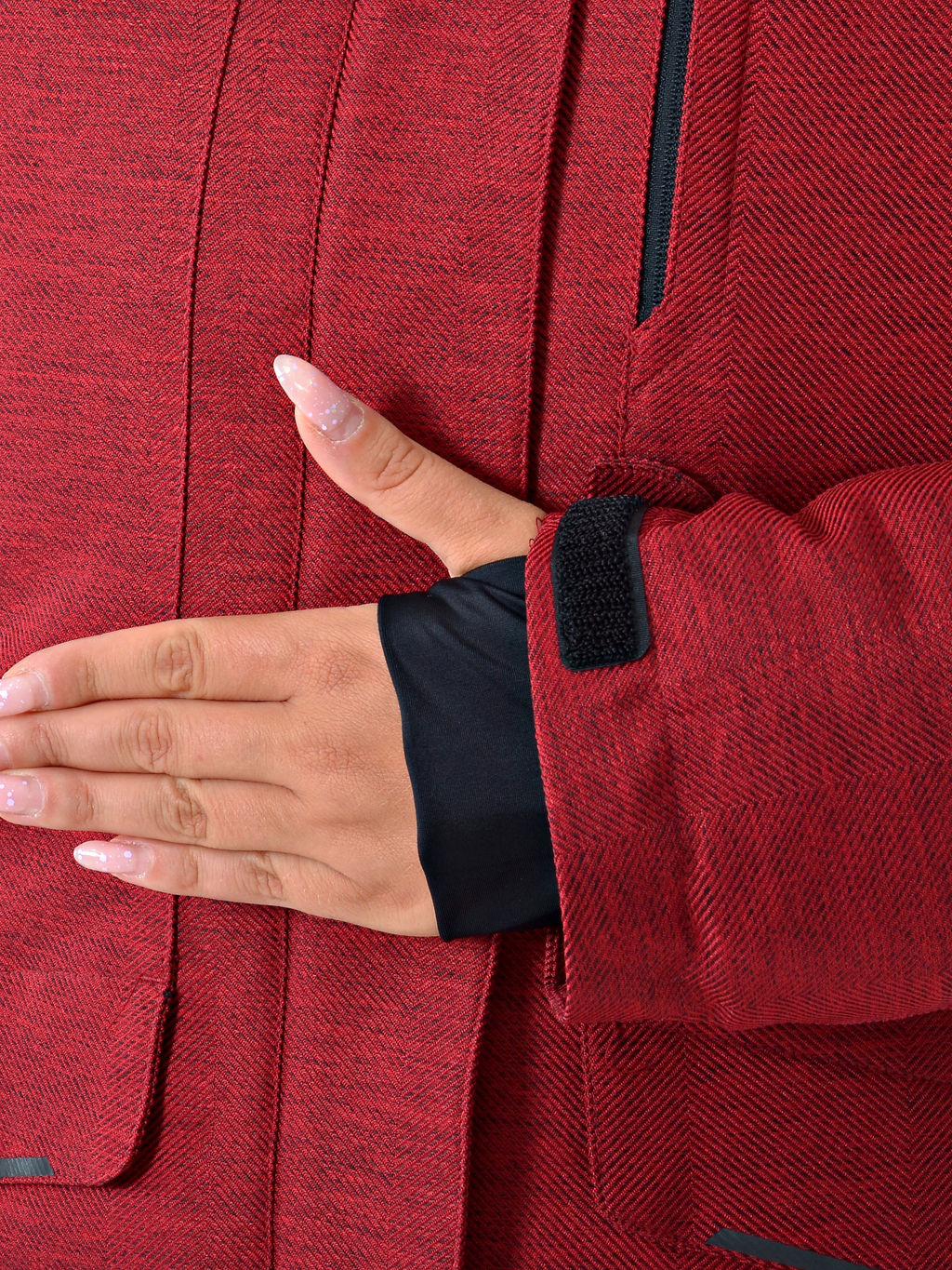 Женская городская парка / куртка Azimuth В 221/21864-1_77 Бордовый (БР)  фото 5