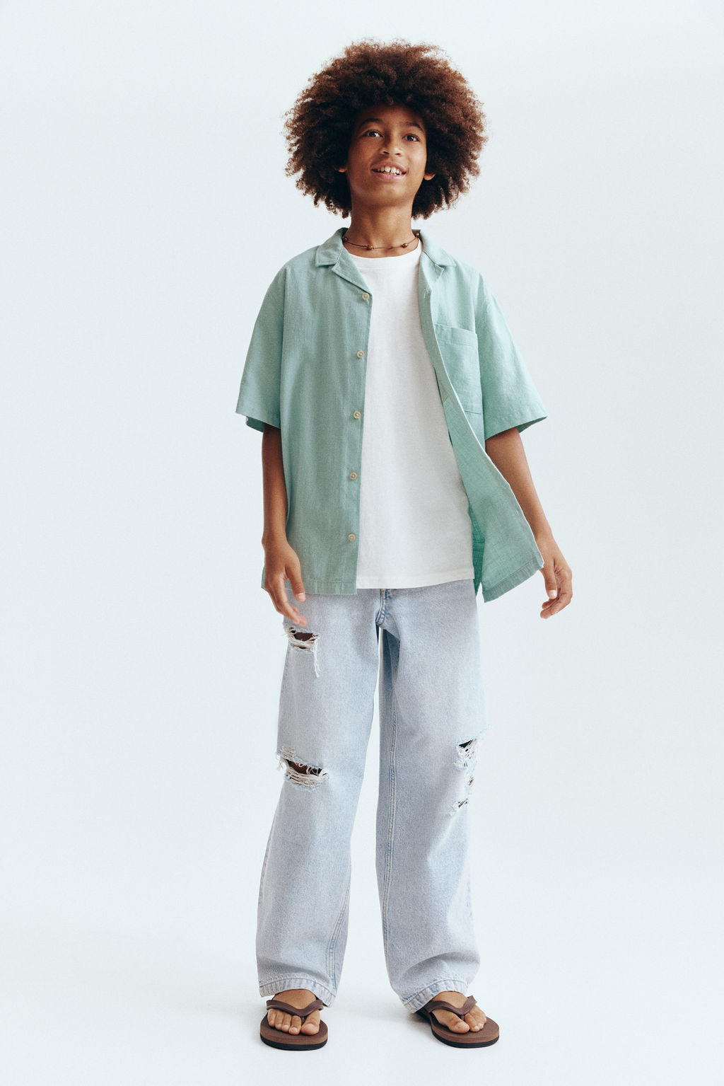 Camisa resort de algod?n - H&m фото 5