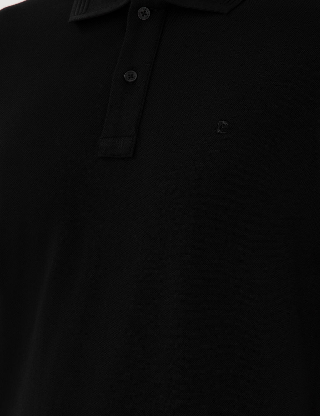 Siyah Slim Fit K_vr_lmaz Polo Yaka Basic Ti__rt - Pierre cardin фото 14