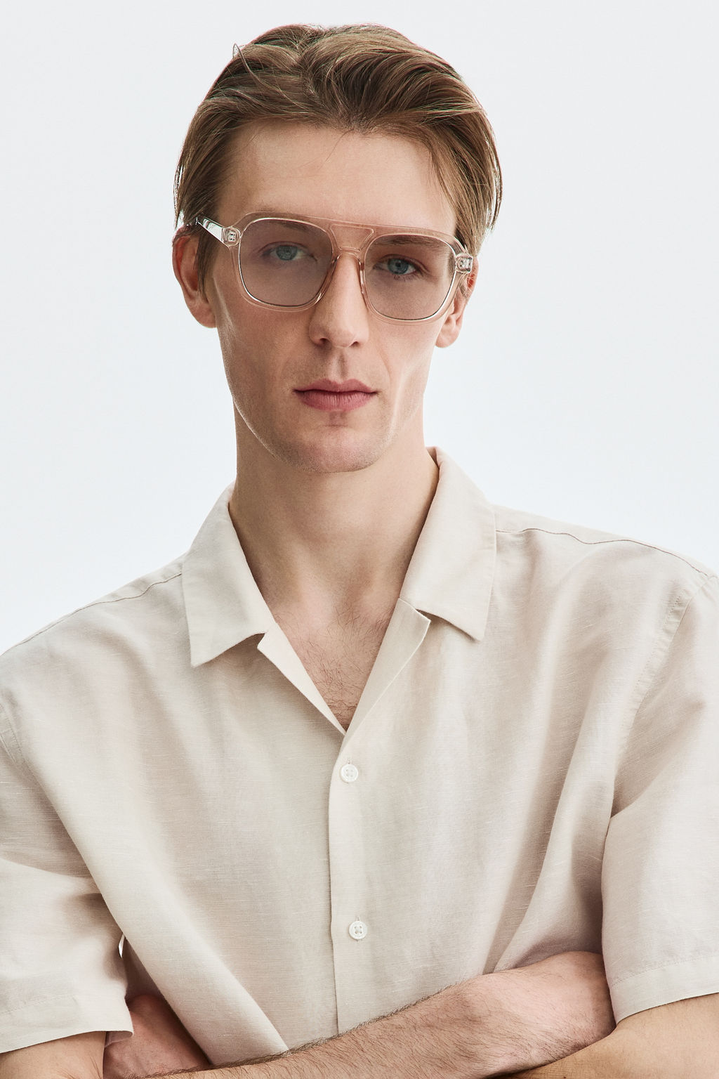 Camisa resort en mezcla de lino Relaxed Fit - H&m фото 11