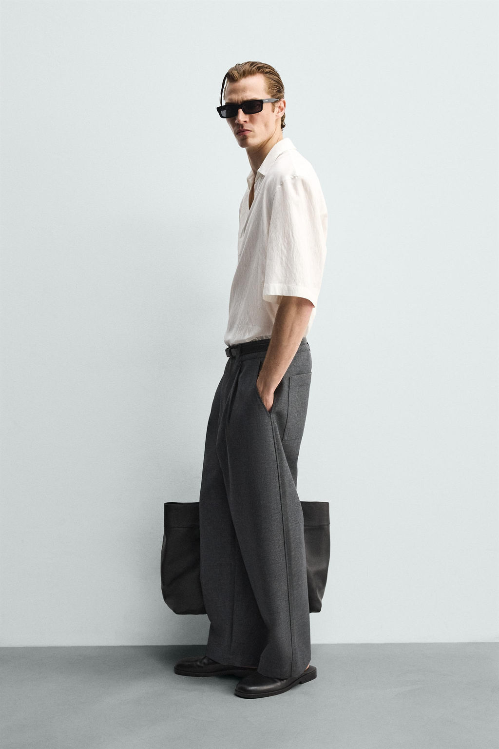 CAMISA POLO ESTRUCTURA RAYAS / Blanco - Zara фото 4