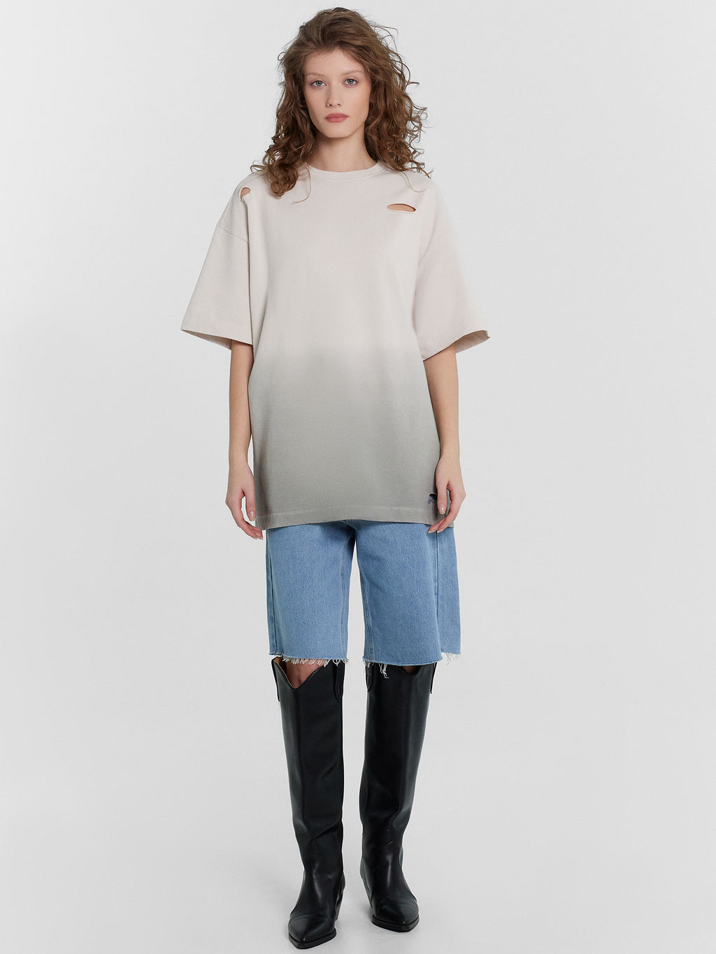 Футболка женская Mark Formelle 112953R лед с разрезами хлопок  фото 4