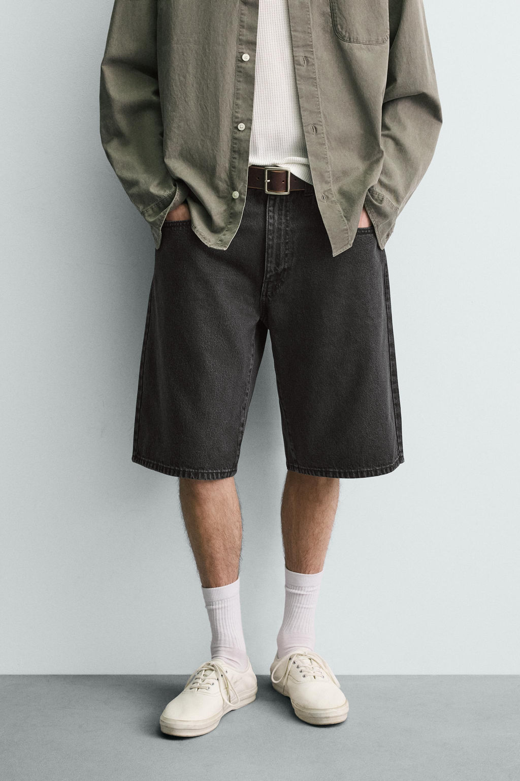 BERMUDA DENIM BAGGY FIT / Carb?n - Zara фото 2