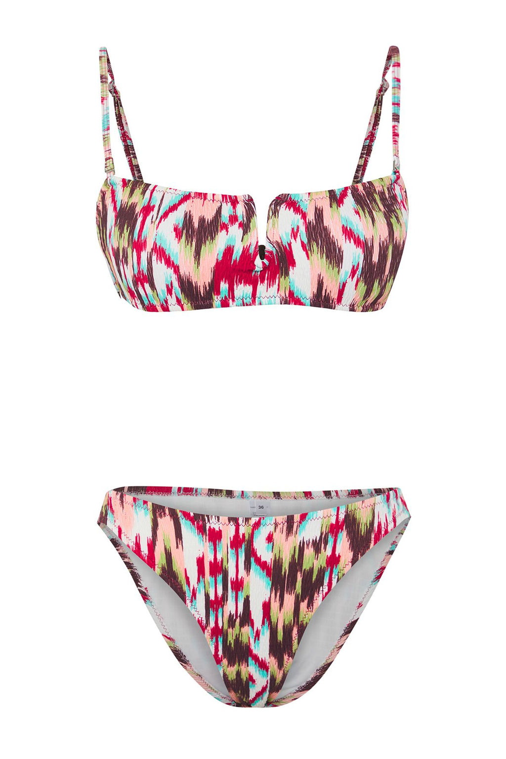 Trendyolmilla Soyut Desenli Straplez Regular Bikini Tak?m? TBESS25BT00157  фото 6