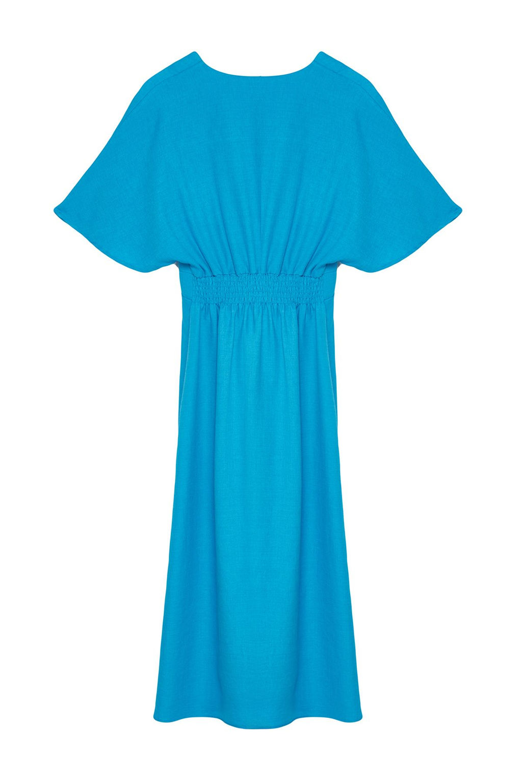 Mavi Kusakl? A Kesim/Can Form Midi Dokuma Elbise TWOSS23EL01543