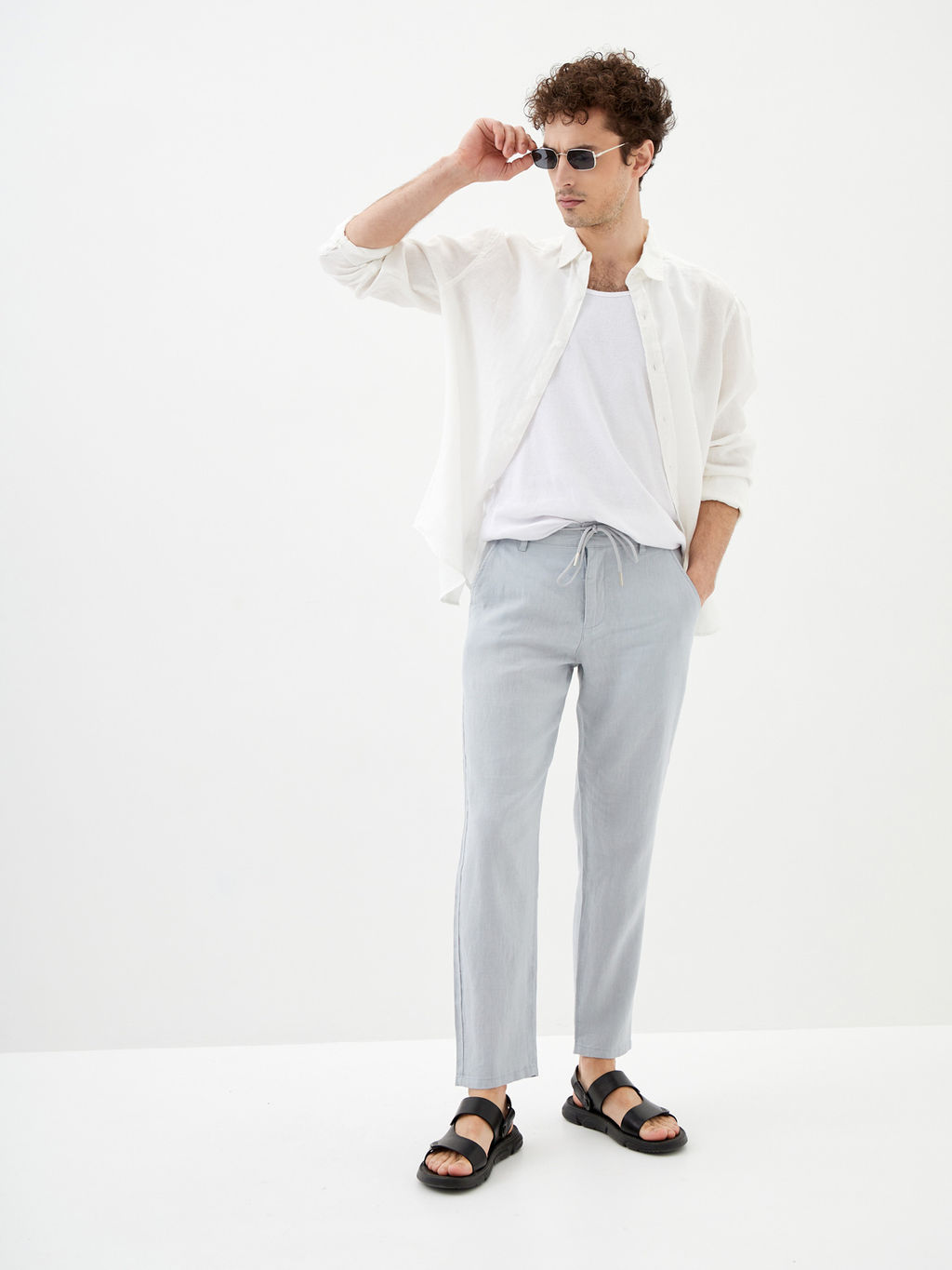 Мужские Льняные Брюки Мом - Mossmore фото 2