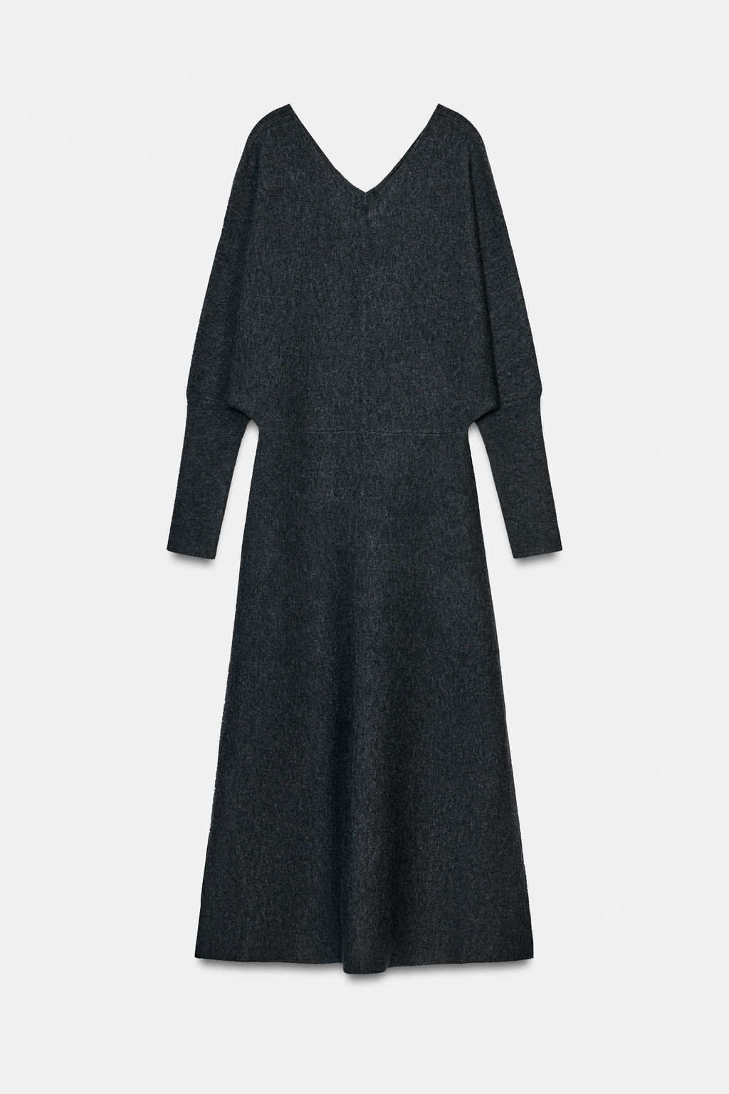 V-NECK KNIT MIDI DRESS - Zara фото 18