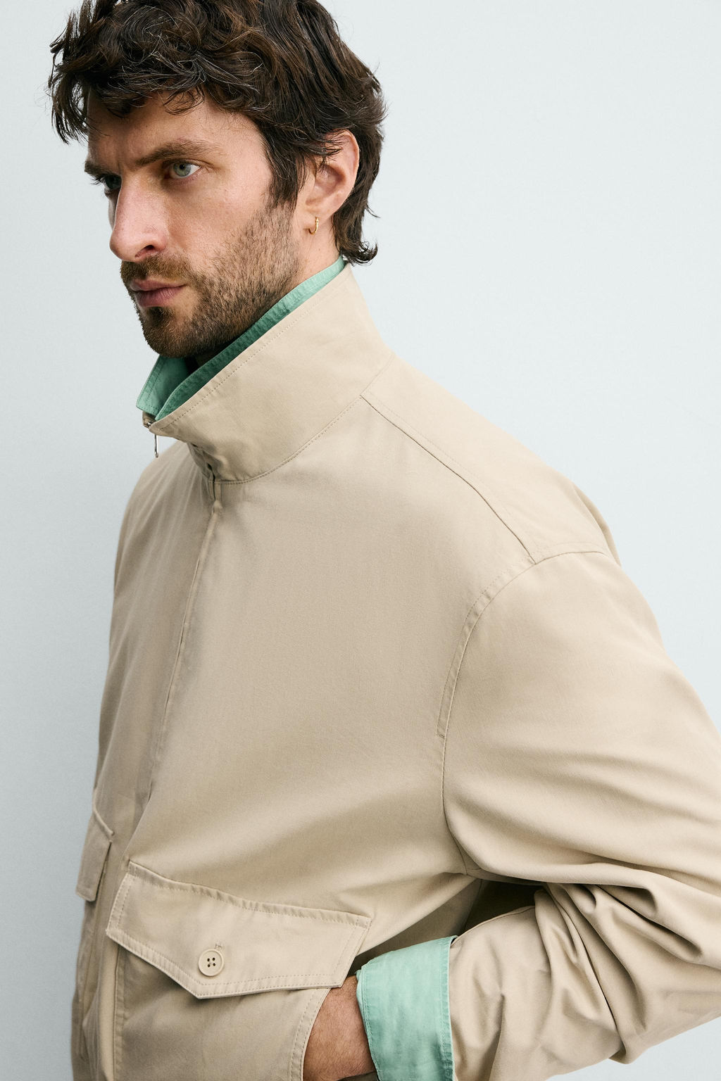 CAZADORA REGULAR FIT ALGOD?N - LYOCELL / Arena - Zara фото 7