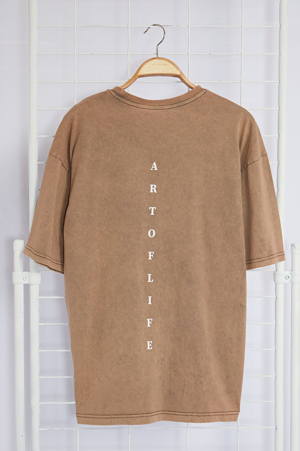 TRENDYOL MAN Antrasit Oversize/Genis Kesim Soluk Efektli Yaz? Bask?l? %100 Pamuklu T-Shirt TMNSS23TS00166 - Trendyolmilla фото 9
