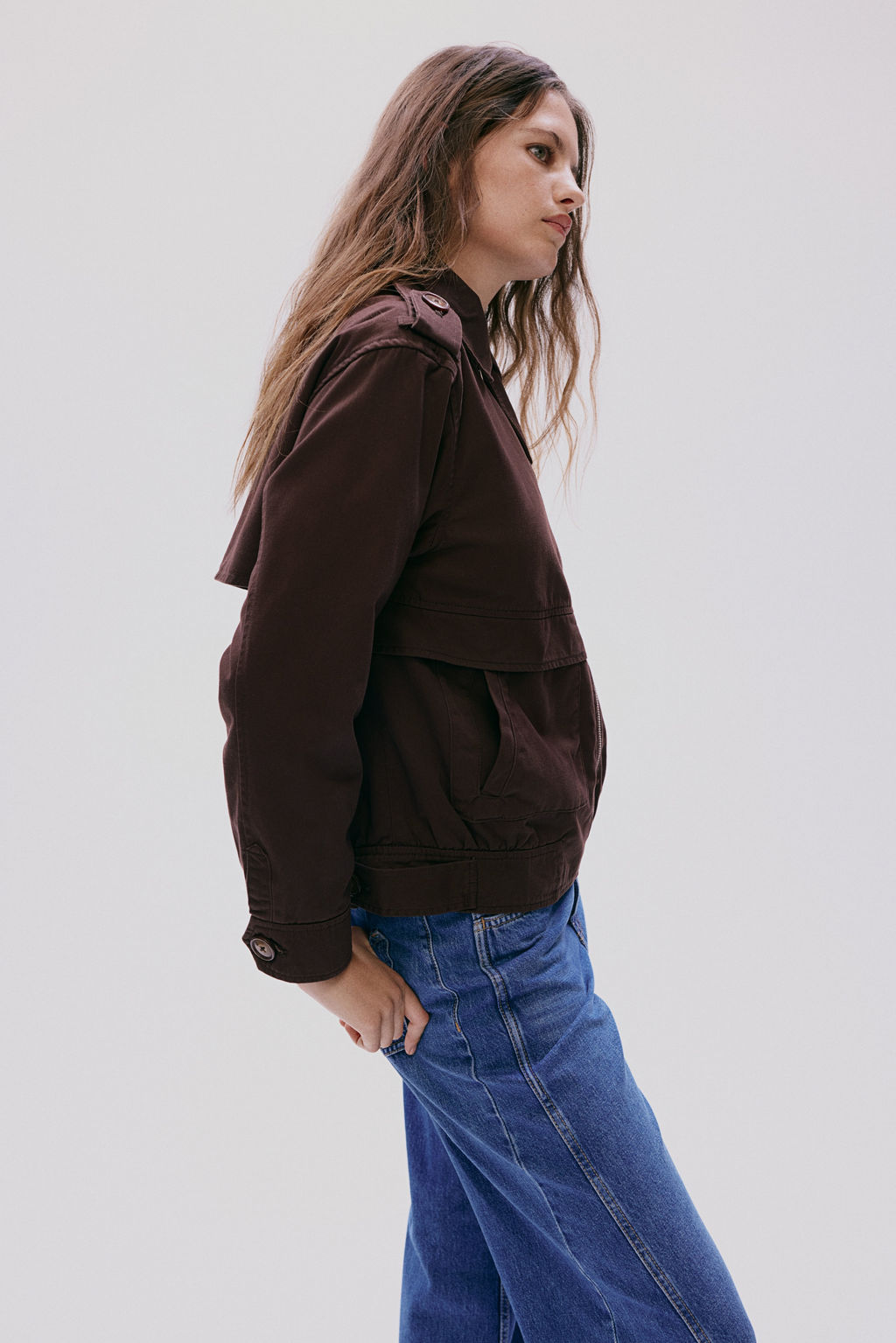 Chaqueta de sarga con cuello camisero - H&m фото 6