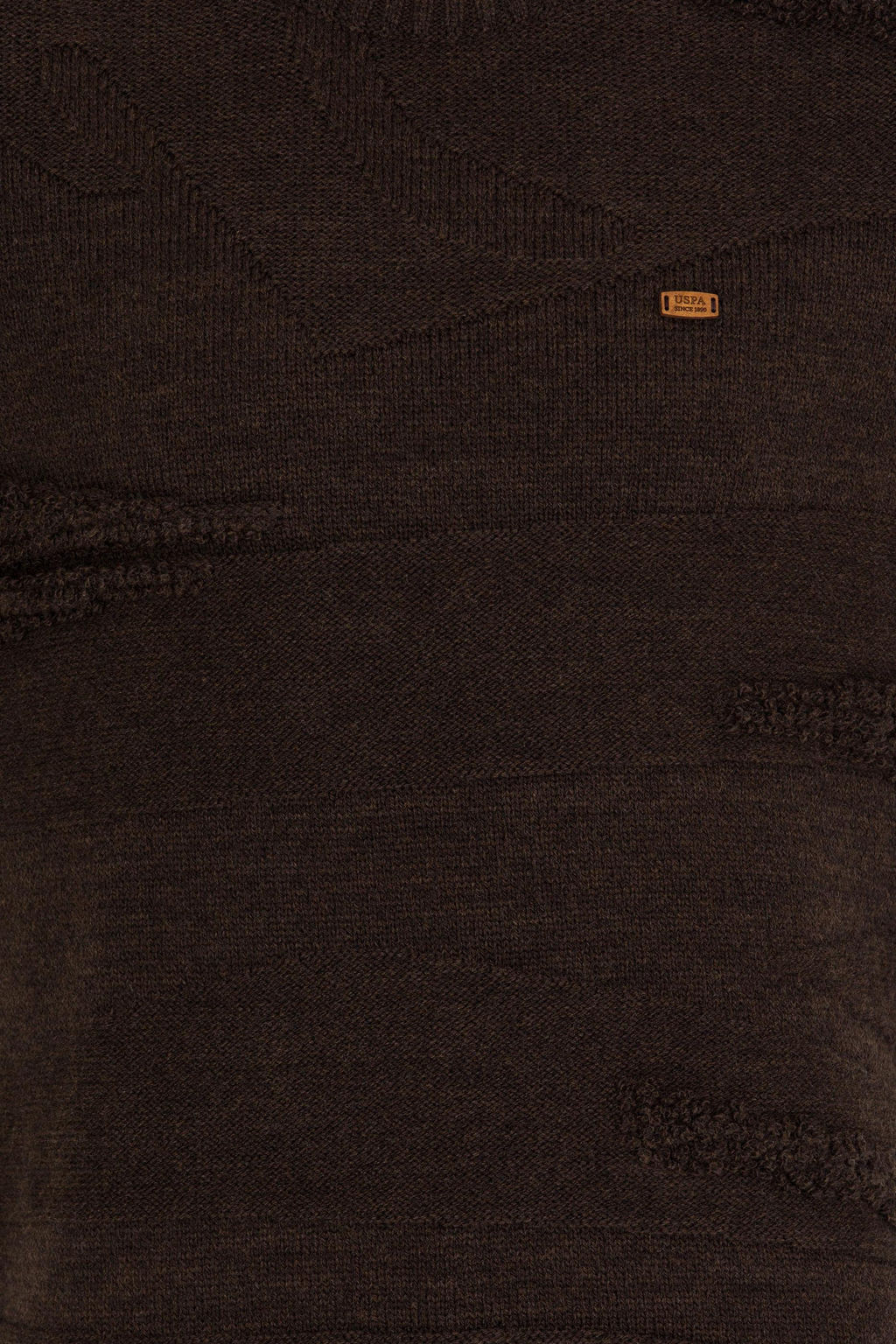 U. S. Polo Assn Мужской вязаный свитер кокосового цвета с круглым вырезом - U.s. polo assn фото 6