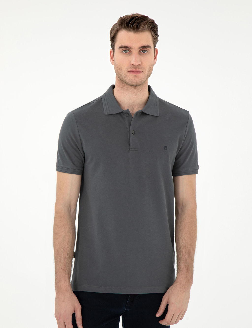 Antrasit Slim Fit Basic Ti__rt
