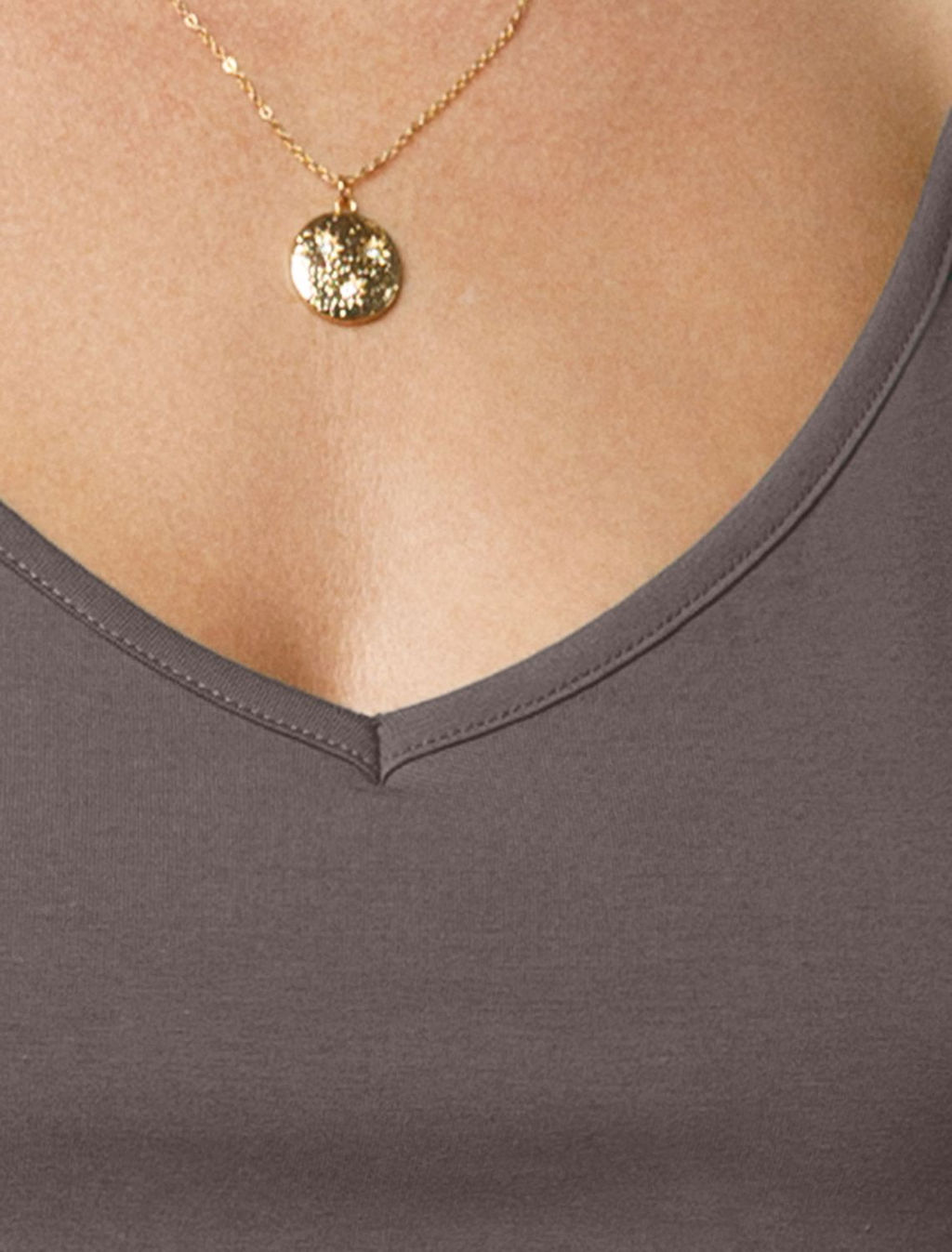 Топ с V-вырезом на регулируемых бретелях эластичный из премиального хлопка