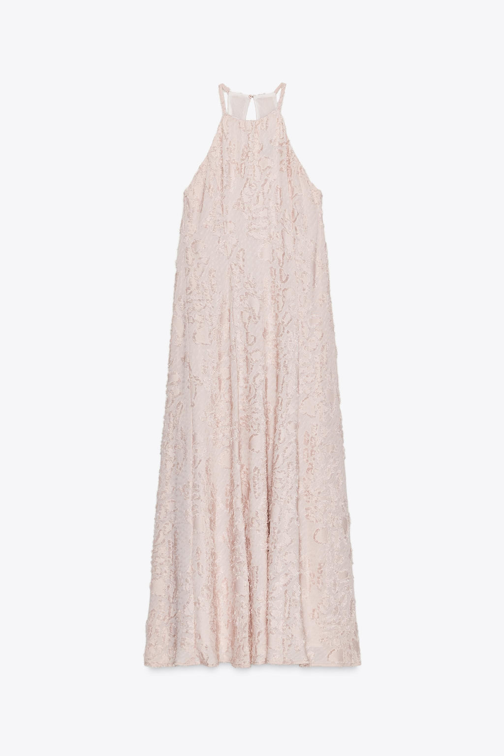 HALTER FRAYED MIDI DRESS - Zara фото 14