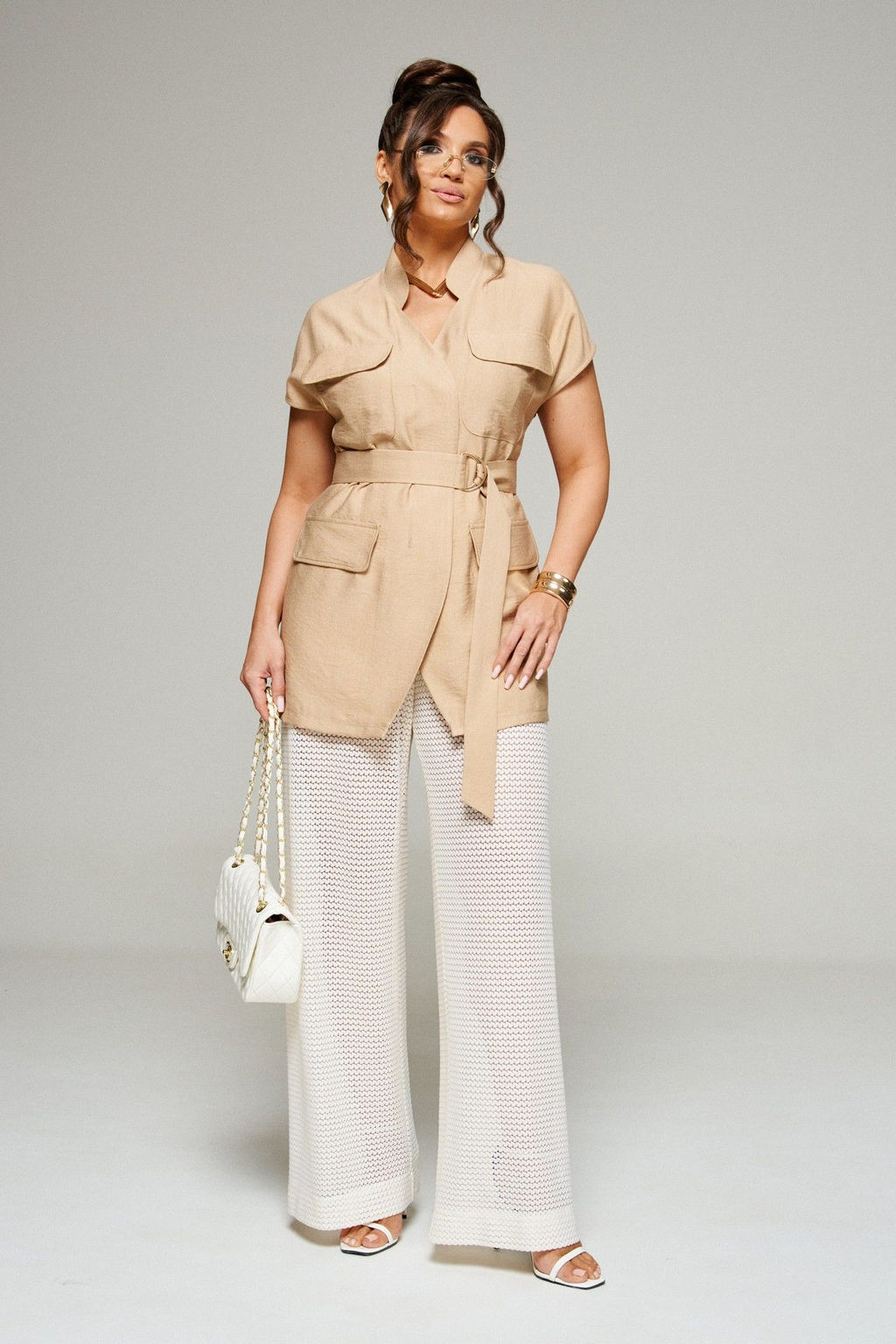 Костюм 6328 бежевый, Брюки, Жакет - B&F фото 3