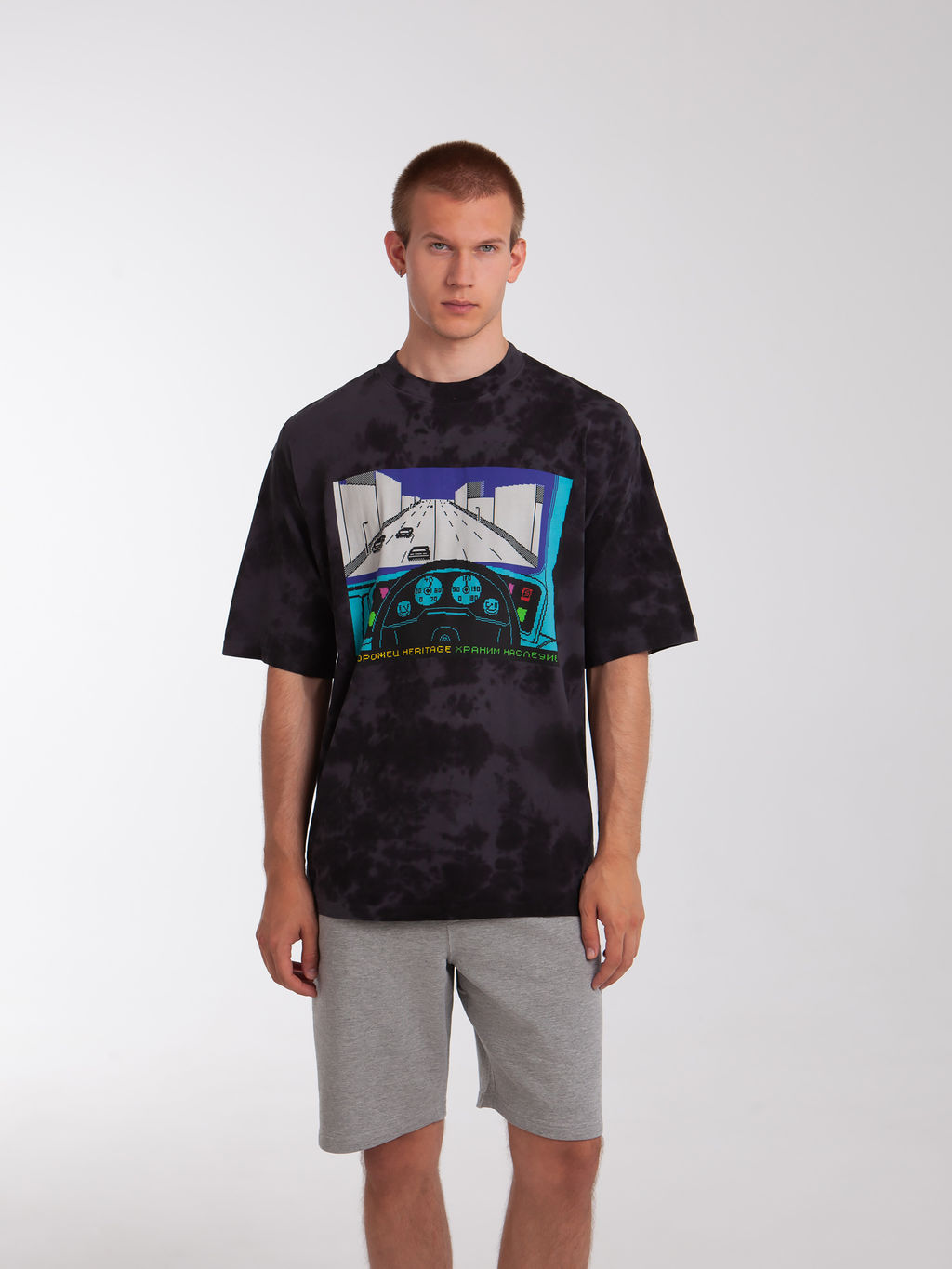 Футболка ЗАПОРОЖЕЦ Gonki Game Loose Fit Tiy Die BLACK  фото 3