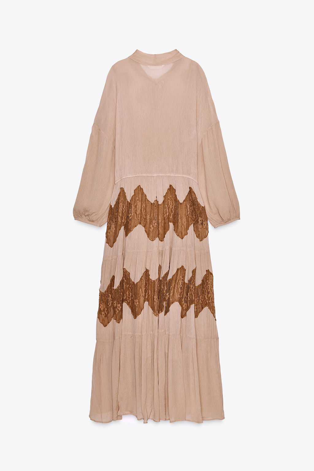 LACE COMBINATION TIE DRESS - Zara фото 18