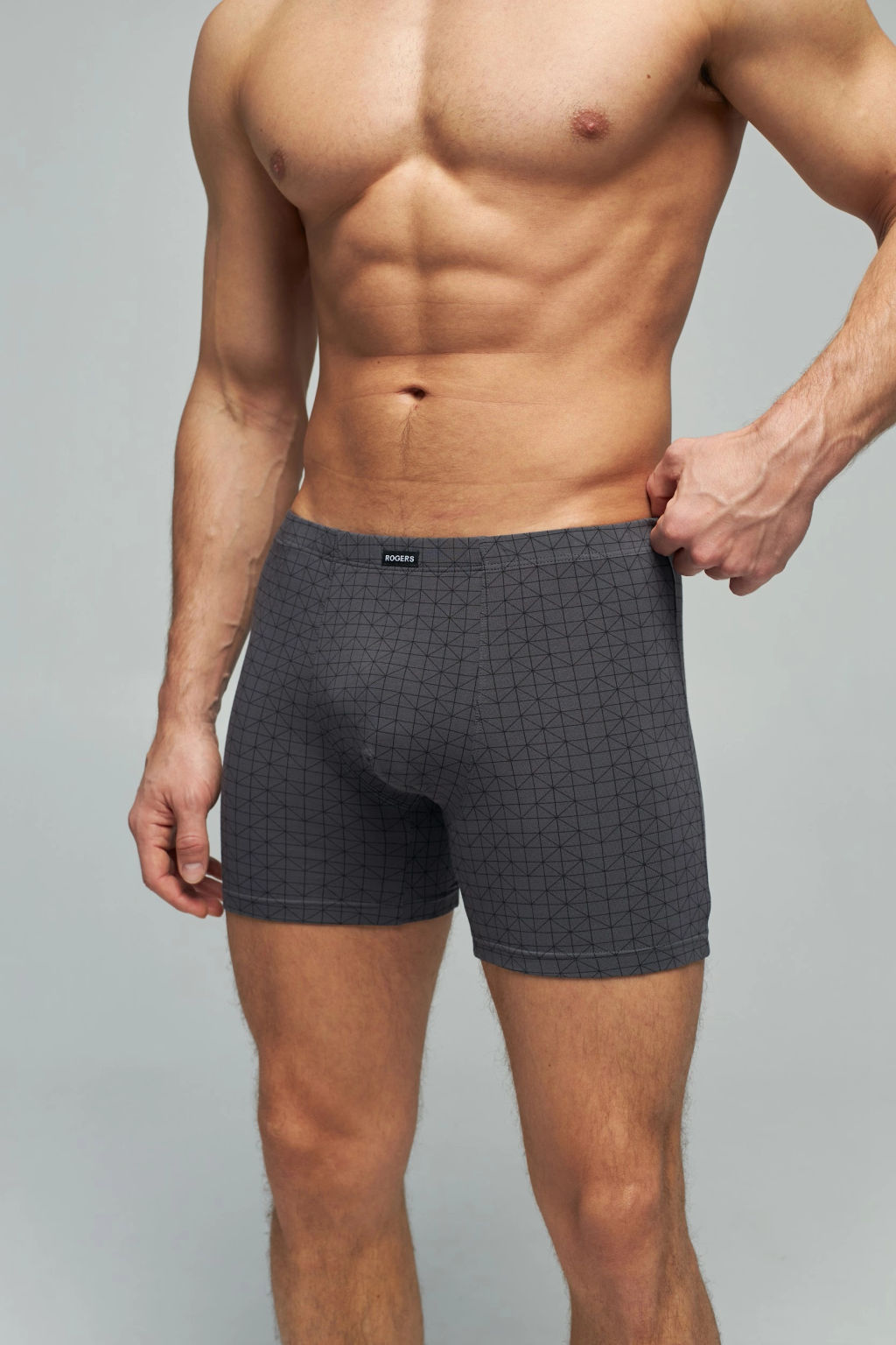 Трусы мужские боксеры Rogers 8703 хлопок, эластан размеры M, L, XL, 2XL  фото 4