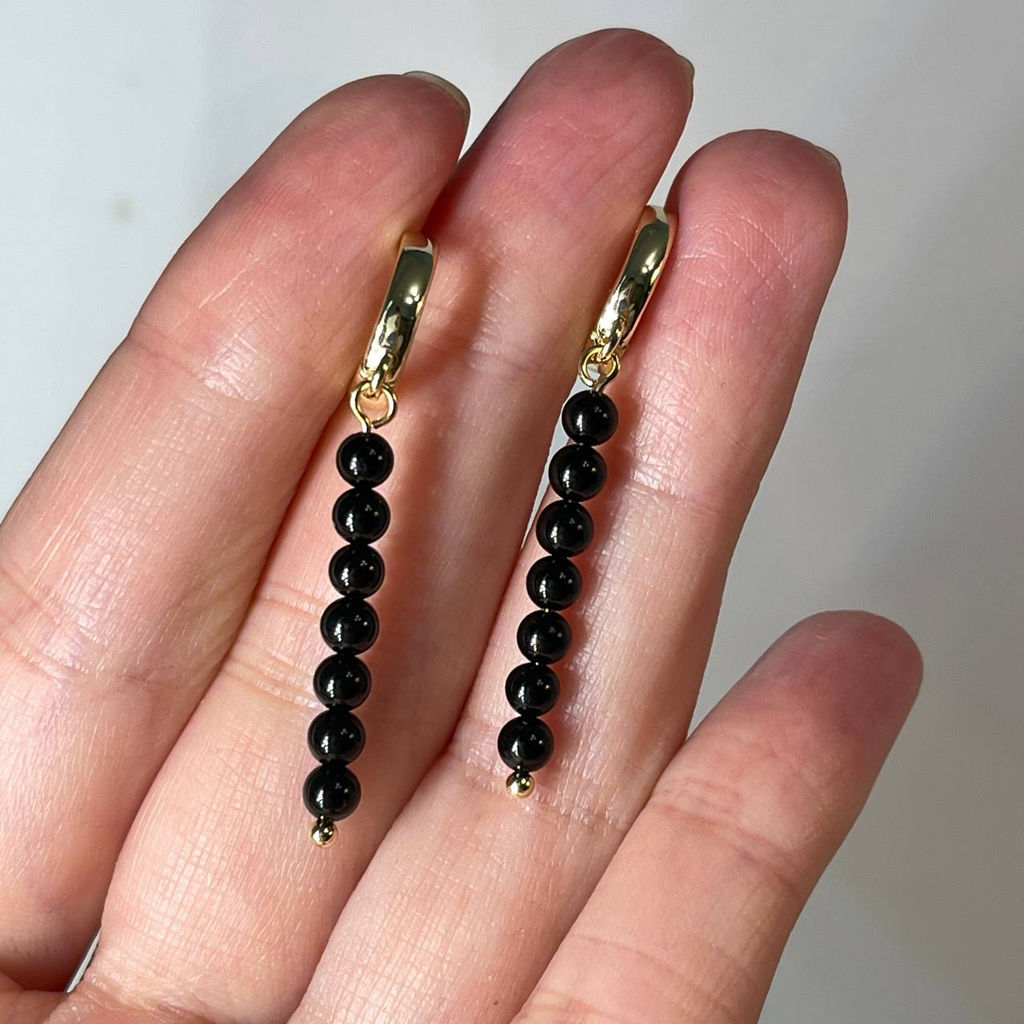 Серьги с Турмалином "Шерл"