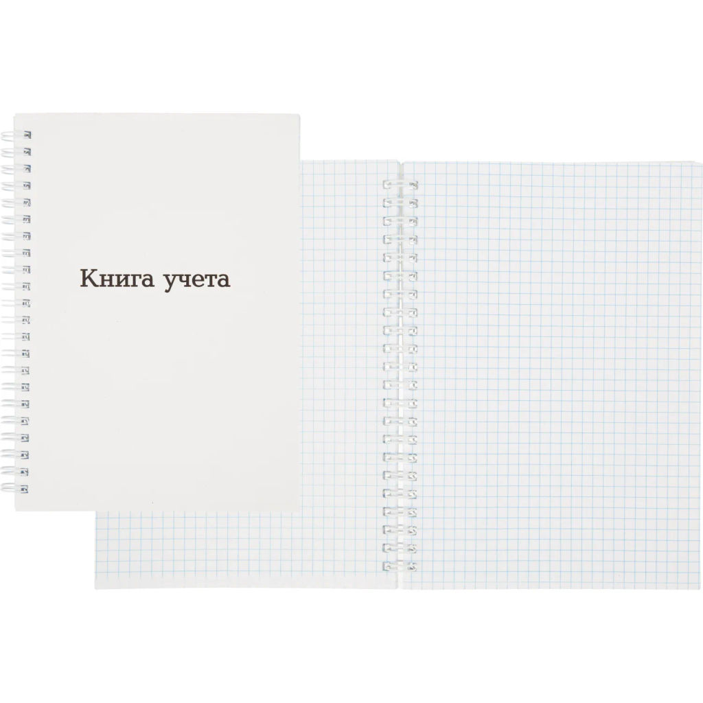 Книга учета Attache А5 96л клетка офсет картон мел. спираль  фото 2