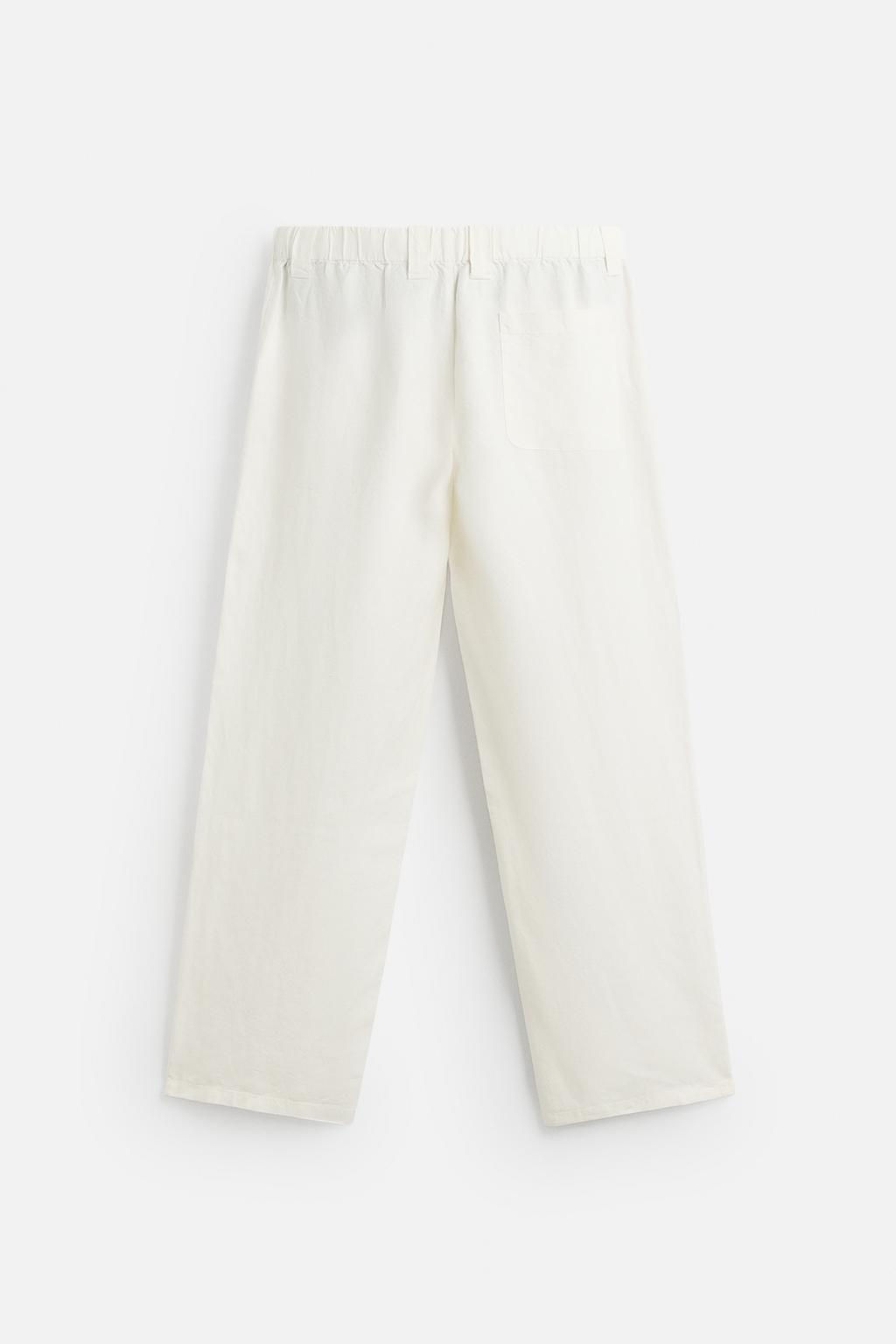 100% HEMP RELAXED FIT TROUSERS - Zara фото 14