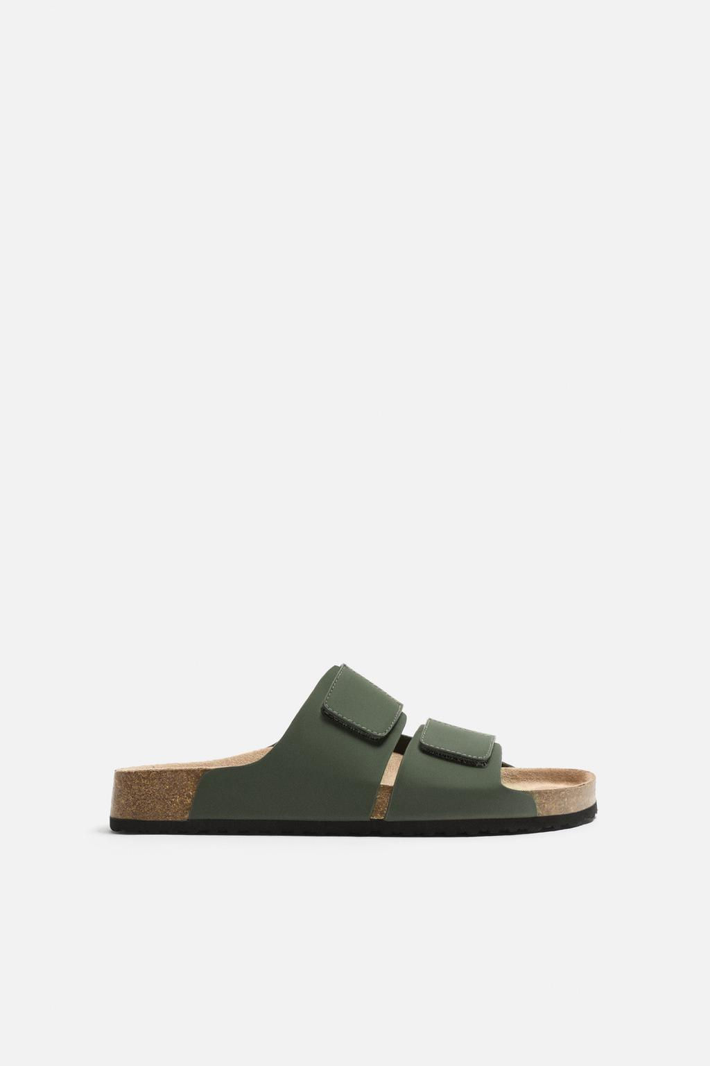 RUBBERISED DOUBLE-STRAP SANDALS - Zara фото 5