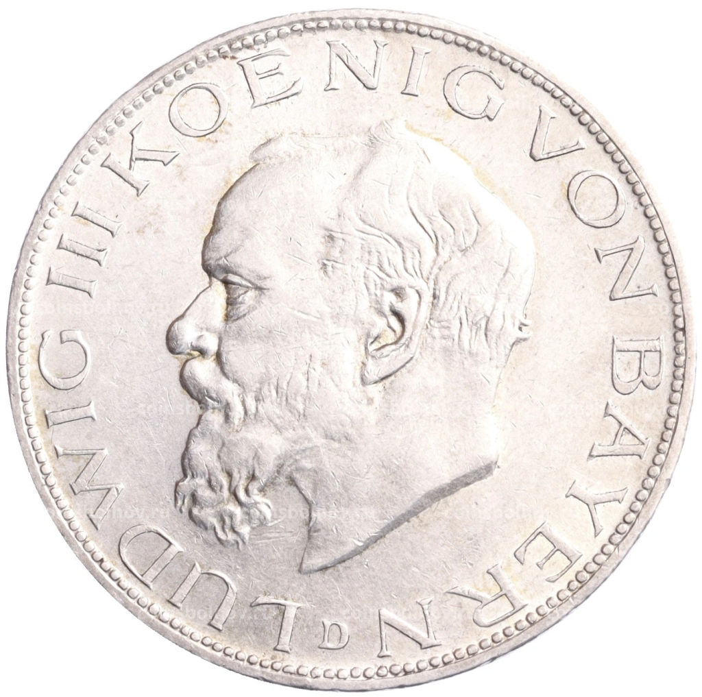 5 марок 1914 года D Германия (Бавария)