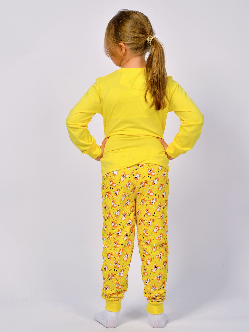 Скидка 10%! Пижама детская 91225 желтый корги 650 Lets go - Let's go фото 3