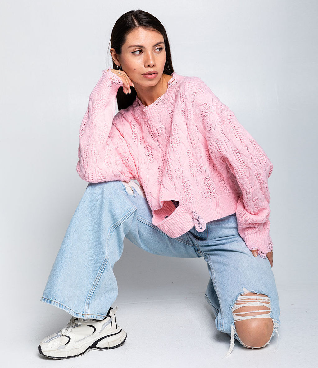 Джемпер #КТ800 (1), розовый - Dommod фото 4