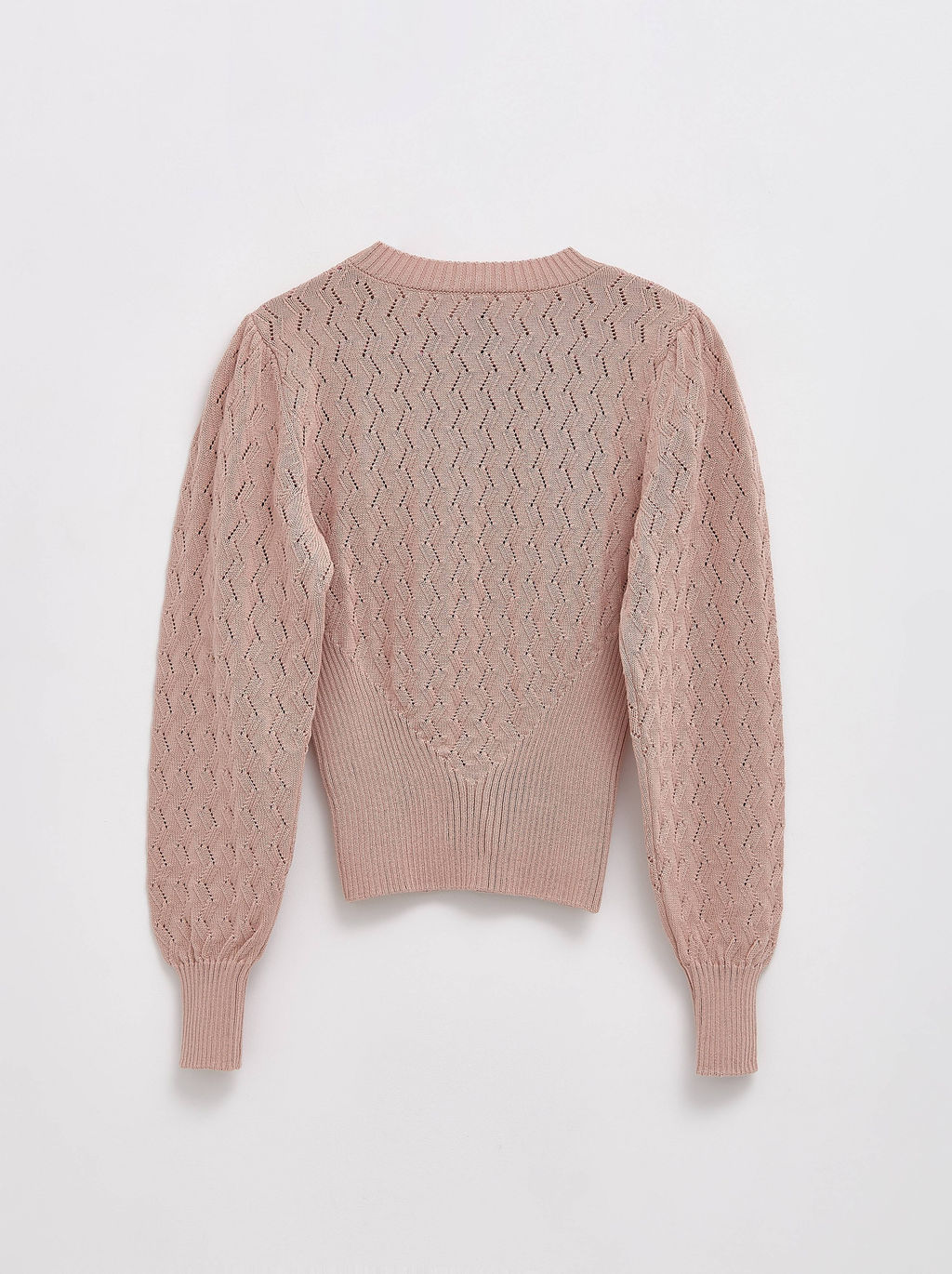 CONTE LDK 284 Джемпер с ажурным узором из пряжи с хлопком pink clay