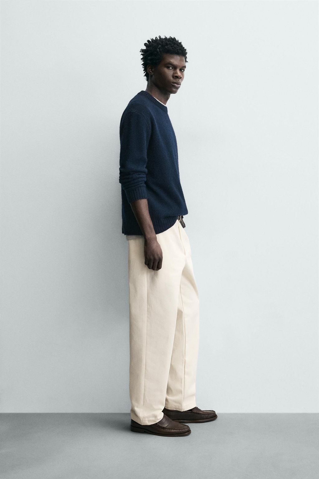 PANTAL?N STRAIGHT FIT ESTRUCTURA / Crudo - Zara фото 4