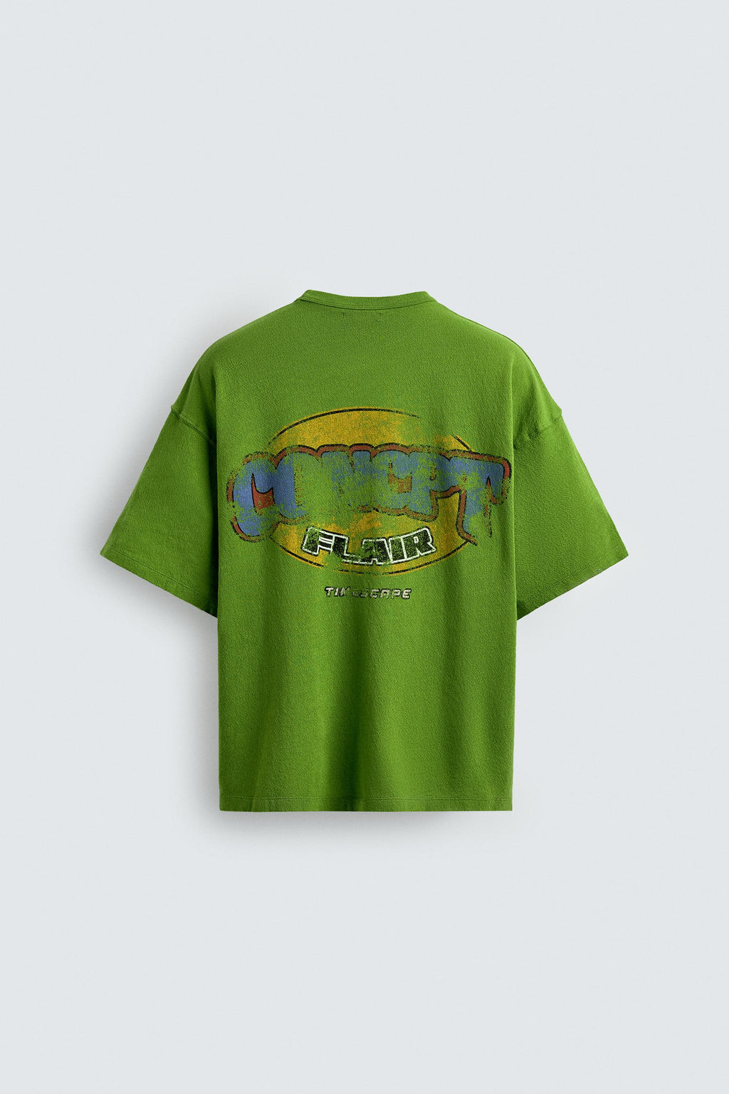 CAMISETA RELAXED FIT ESTAMPADOS LAVADOS / Verde