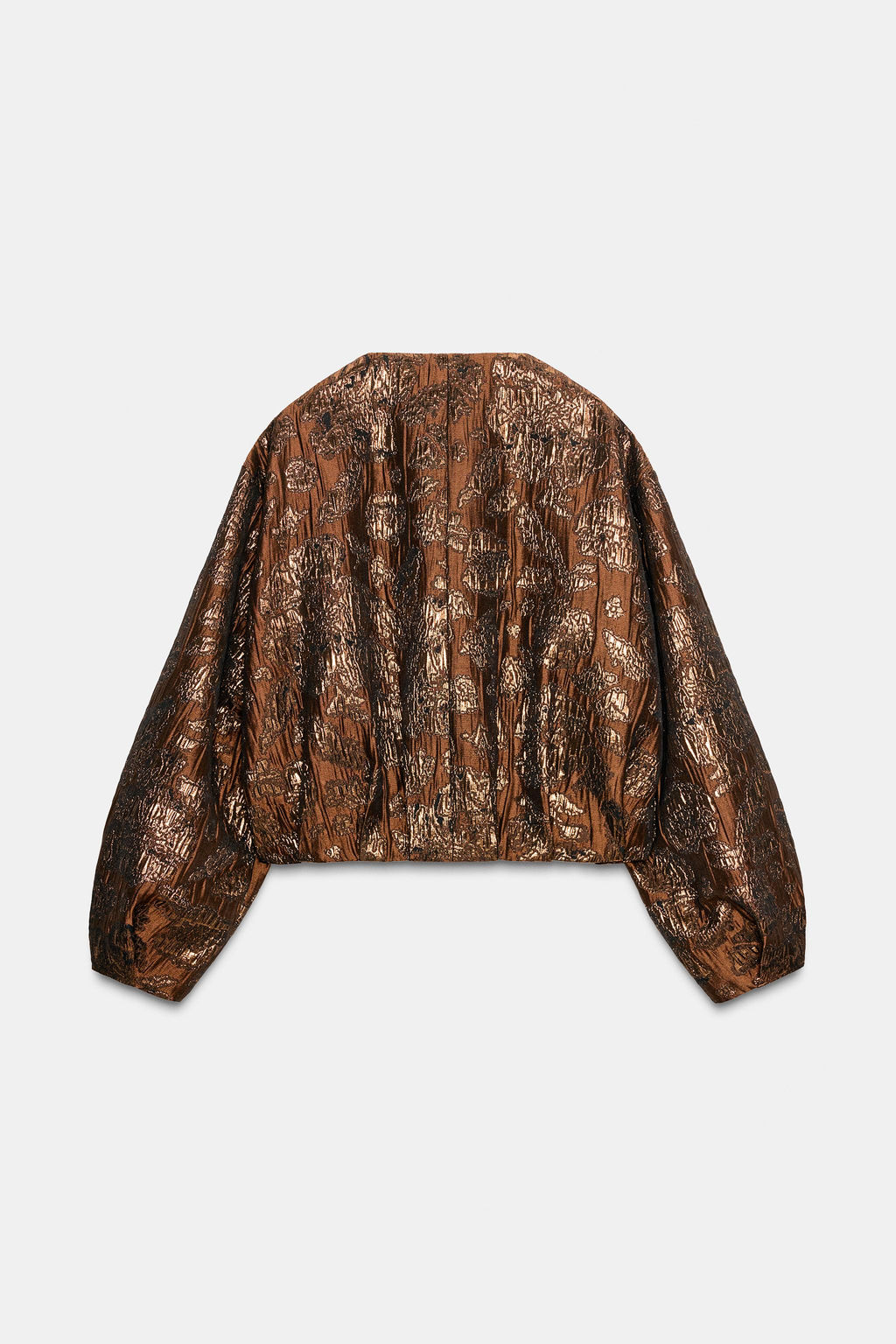 SHINY JACQUARD BOMBER JACKET - Zara фото 4