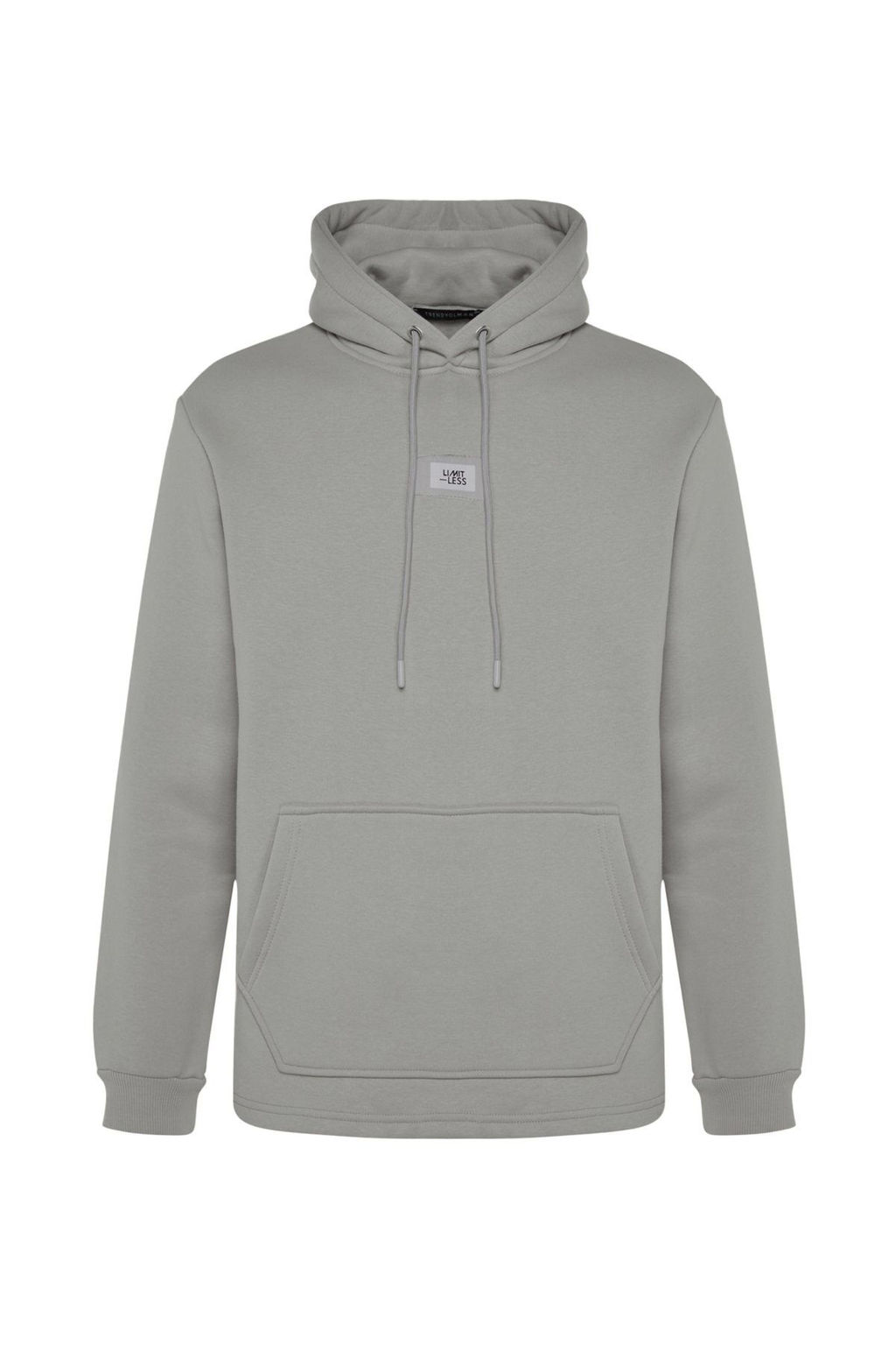 TRENDYOL MAN Siyah Regular/Normal Kesim Kapusonlu Etiketli Ici Polar/S?cak Tutan Sweatshirt TMNAW24SW00076 - Trendyolmilla фото 23