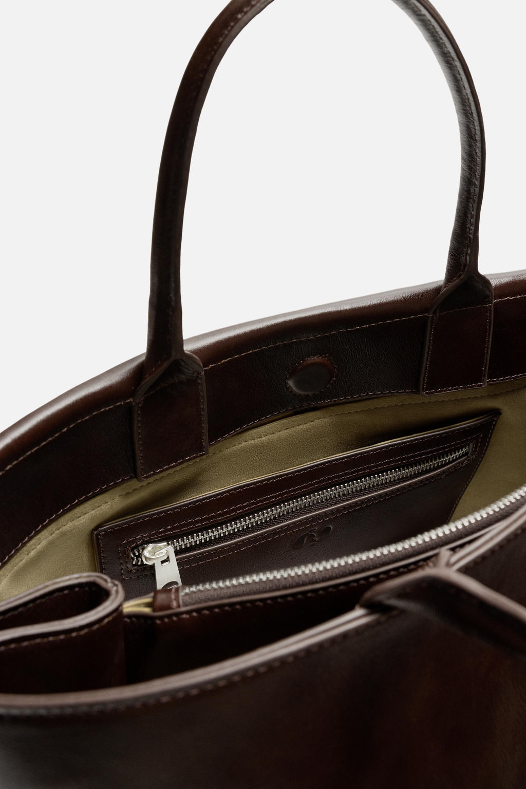 LEATHER HANDBAG - Zara фото 6
