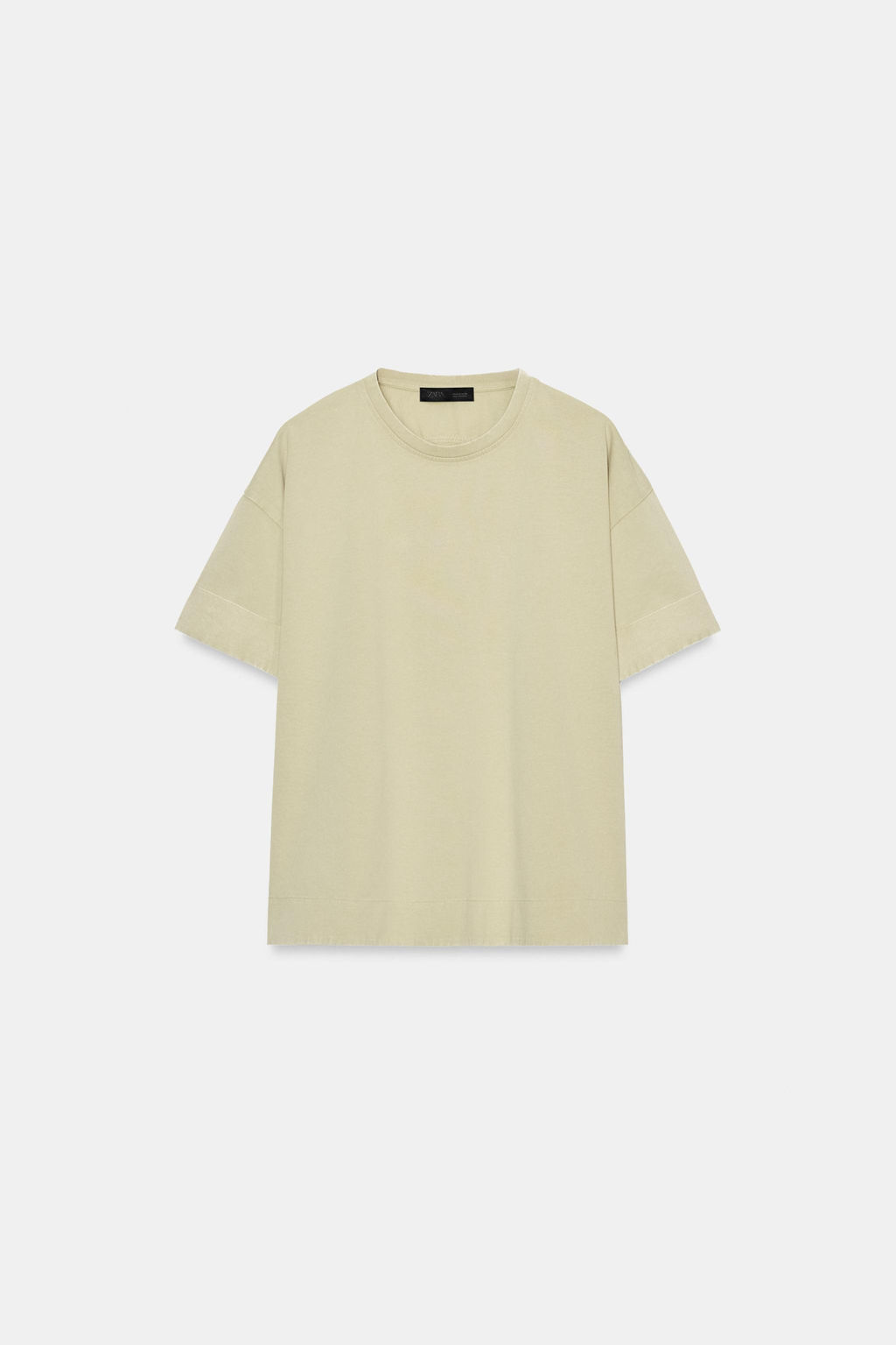 CAMISETA HEAVY COTTON MANGA CORTA / Verde claro - Zara фото 5