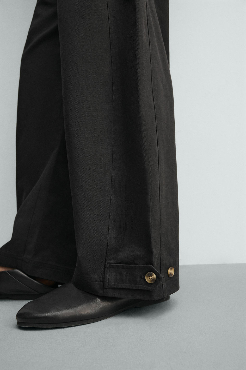 PANTAL?N RELAXED FIT BAJO AJUSTABLE / Negro - Zara фото 6