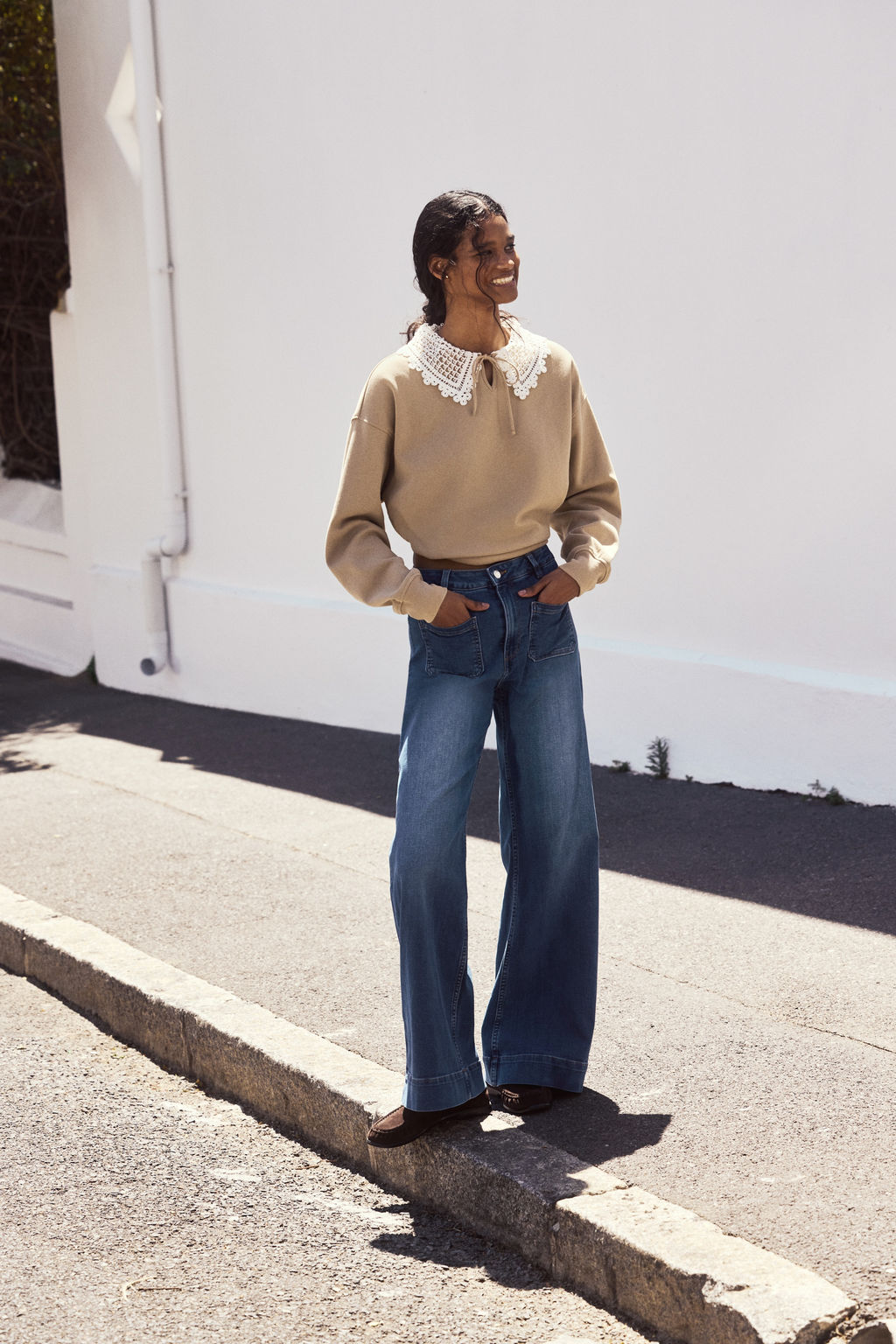 Wide High Waist Jeans - H&m фото 11