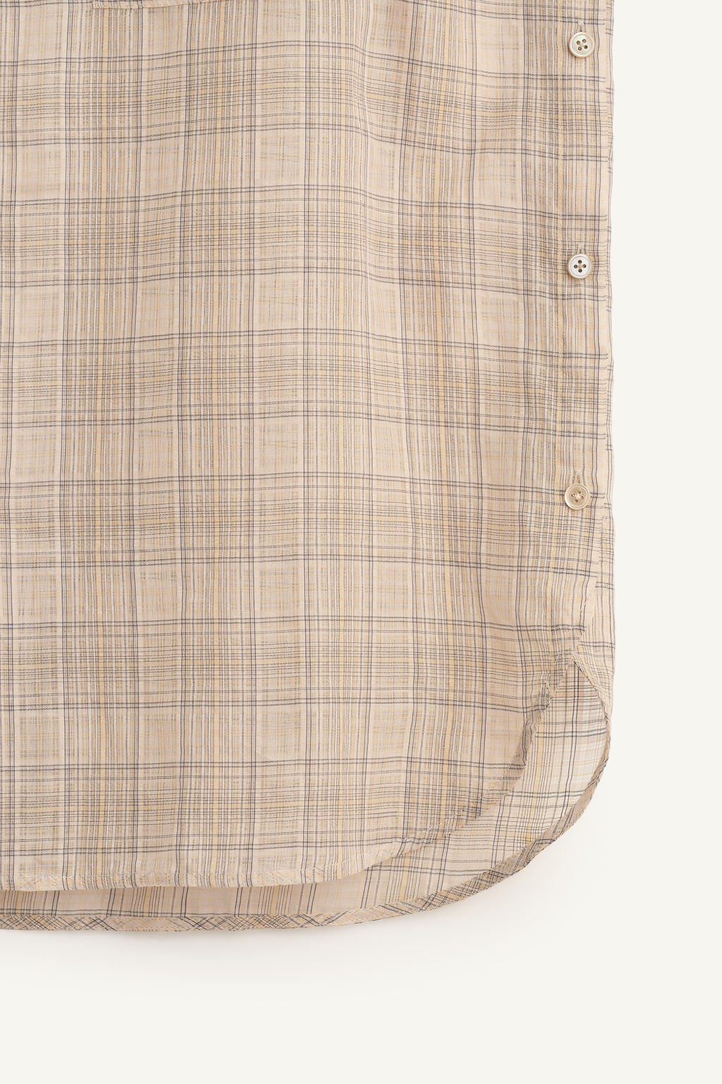 LNG SLV CHCK SHRT / Beige - Zara фото 7
