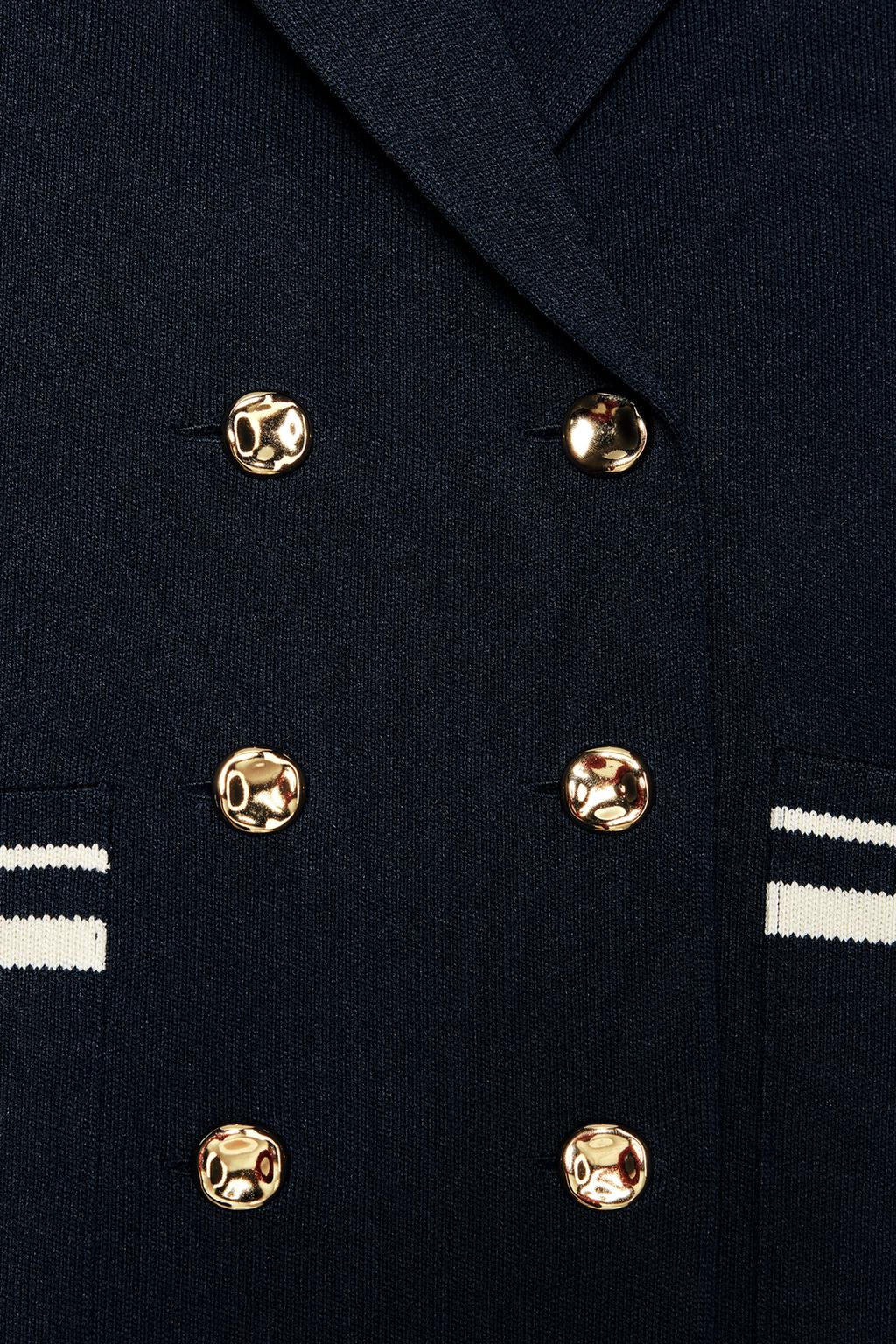 DOUBLE-BREASTED KNIT BLAZER - Zara фото 6