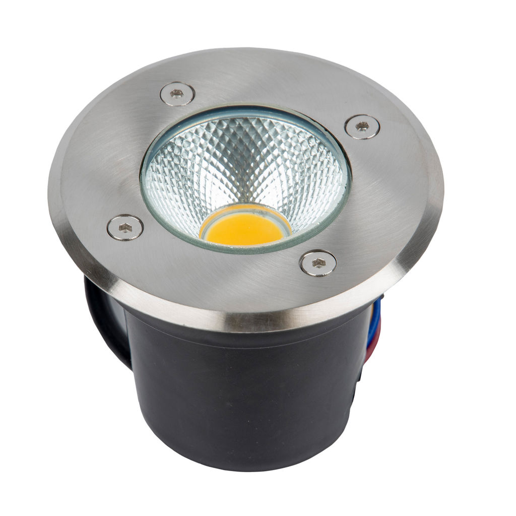 ULU-B14A-6W/2700K IP67 GREY Светильник светодиодный тротуарный. Архитектурный встраиваемый. Теплый белый свет (2700К). Корпус серый. TM Uniel