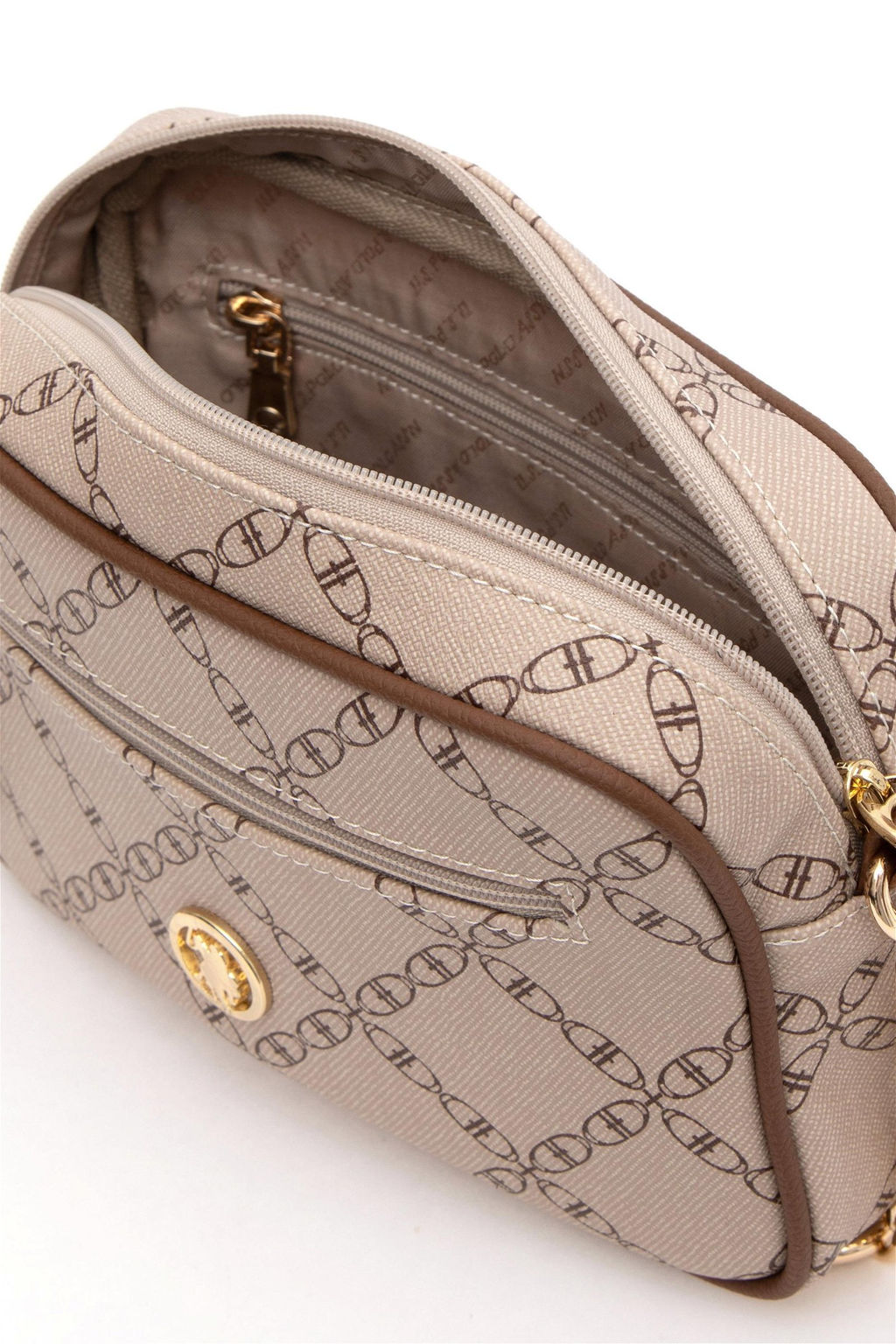 Женская бежевая сумка через плечо - U.s. polo assn фото 7