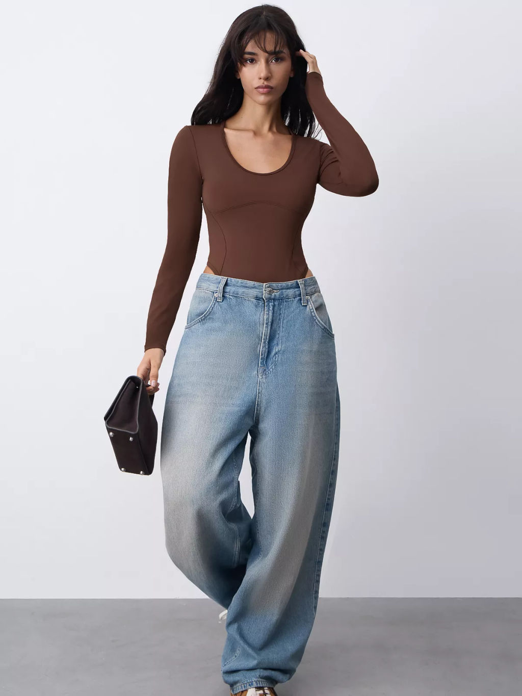 Боди с длинными рукавами